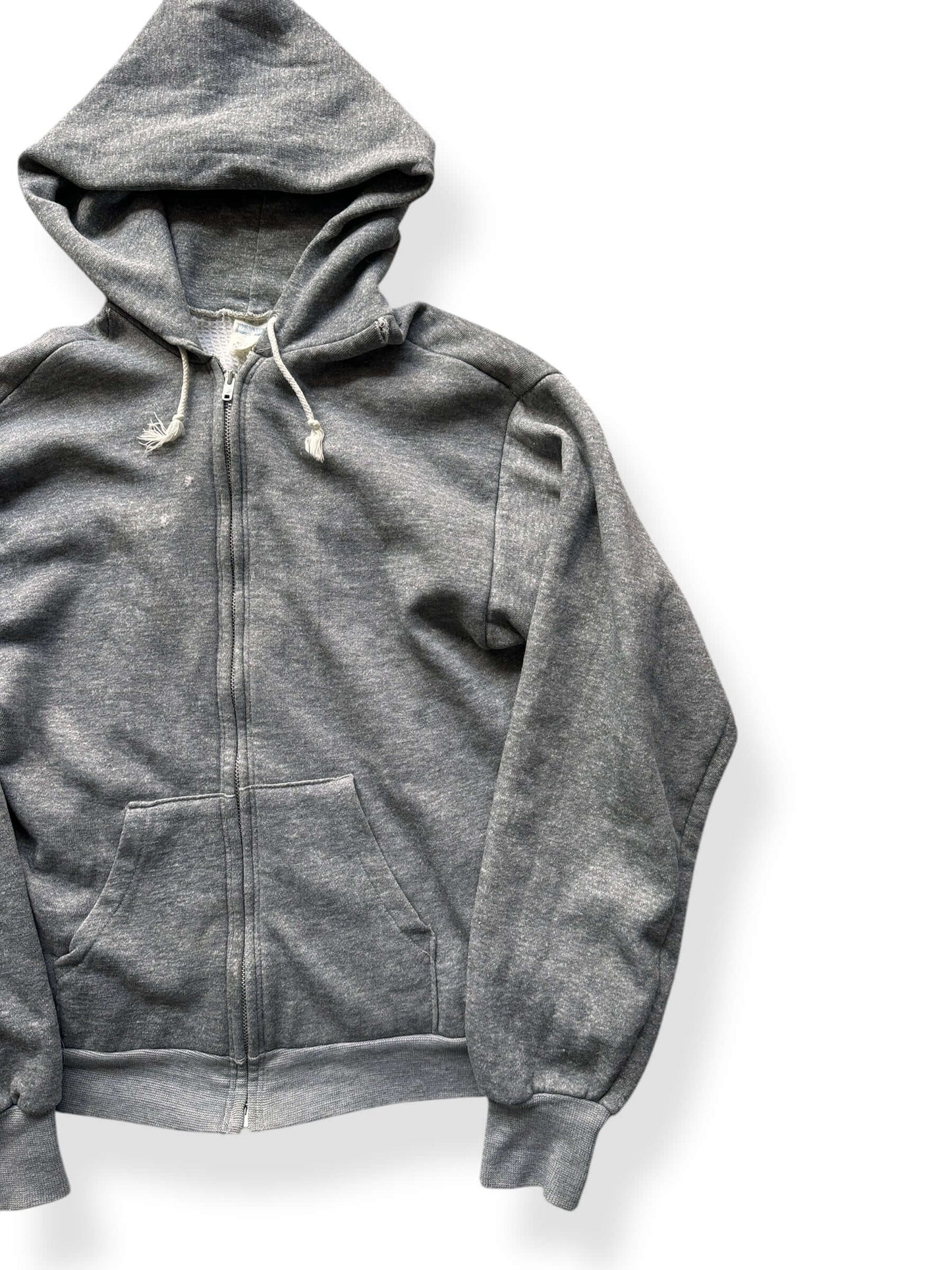 Front Left of Vintage Healthknit Waffle Knit Lined Hoodie SZ L