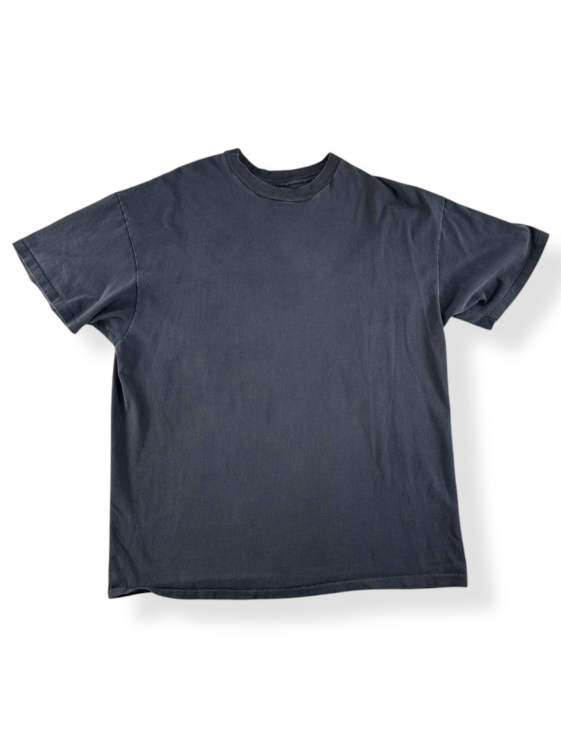 Front of Vintage Faded Black Hanes Beefy Tee SZ XL