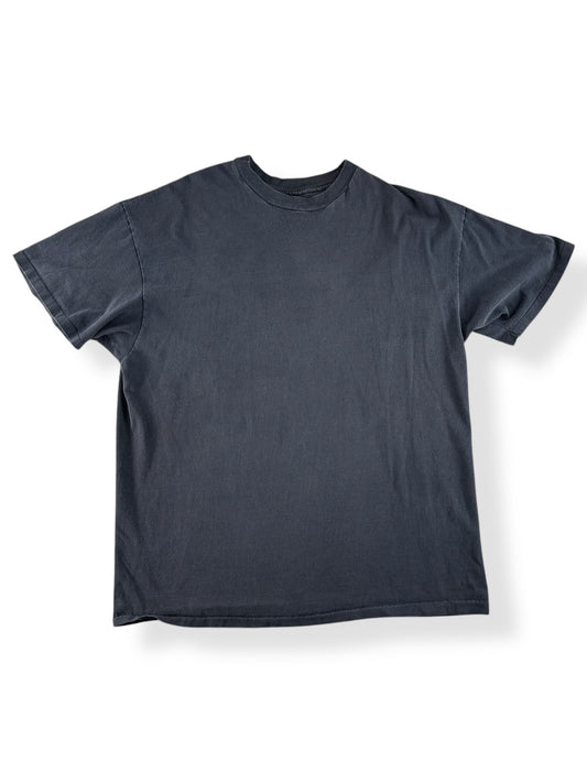 Front of Vintage Faded Black Hanes Beefy Tee SZ XL