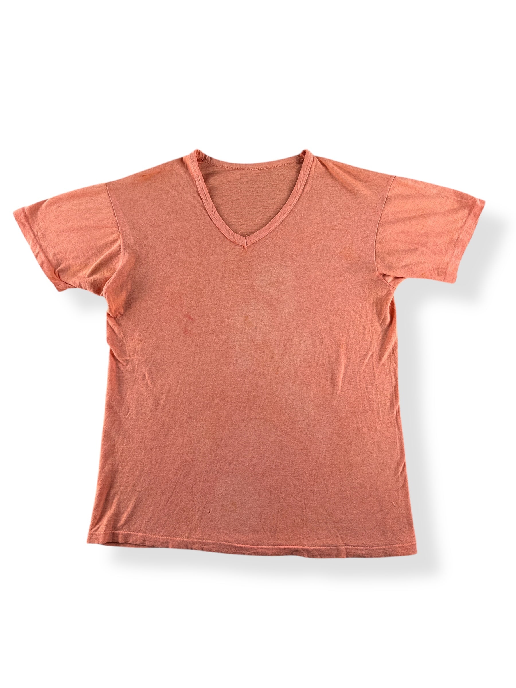 Front of Vintage Creamsicle Orange V-Neck Blank SZ M