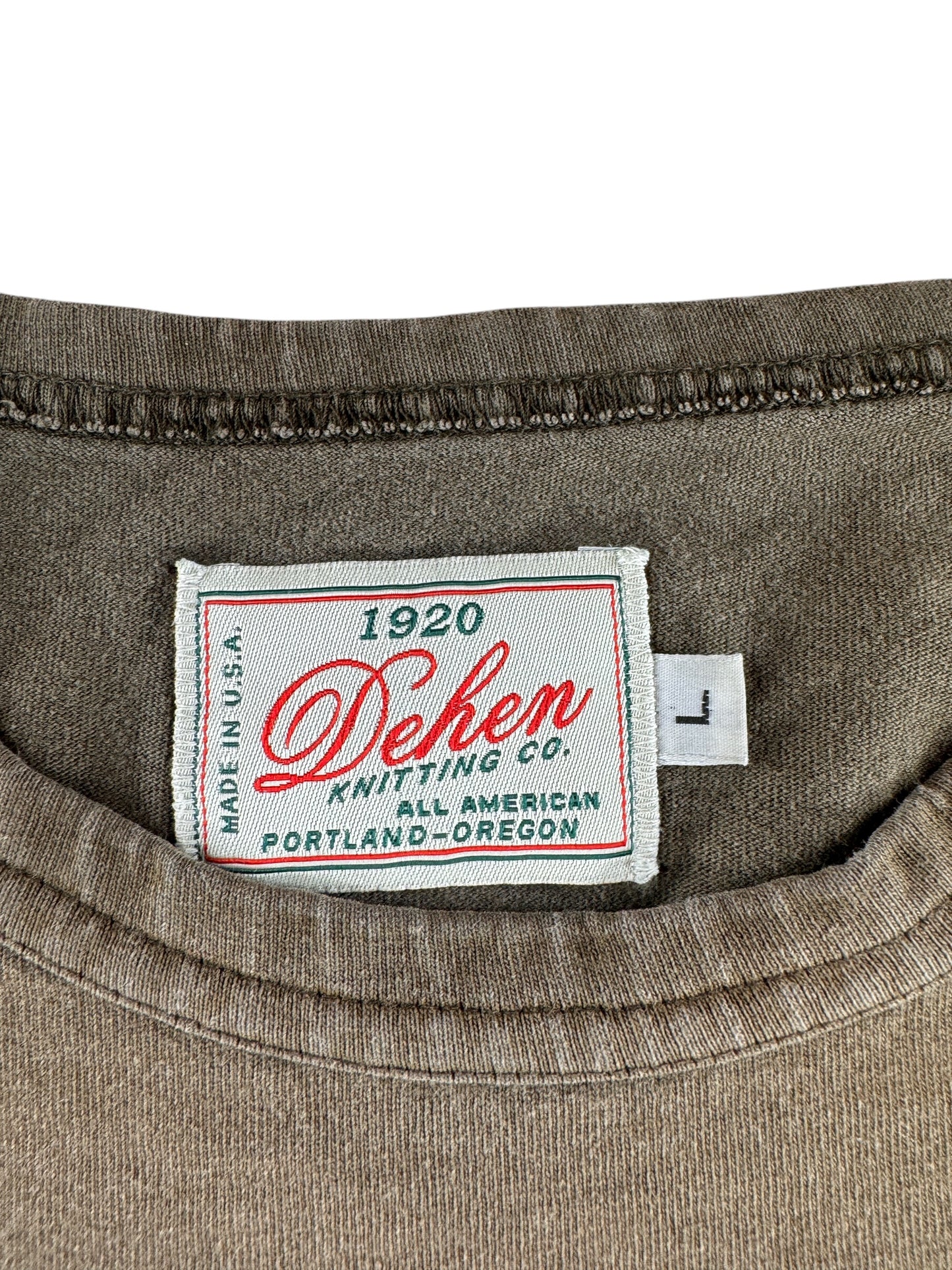 Tag on Modern Dehen Long Sleeve Olive Drab Tee SZ L