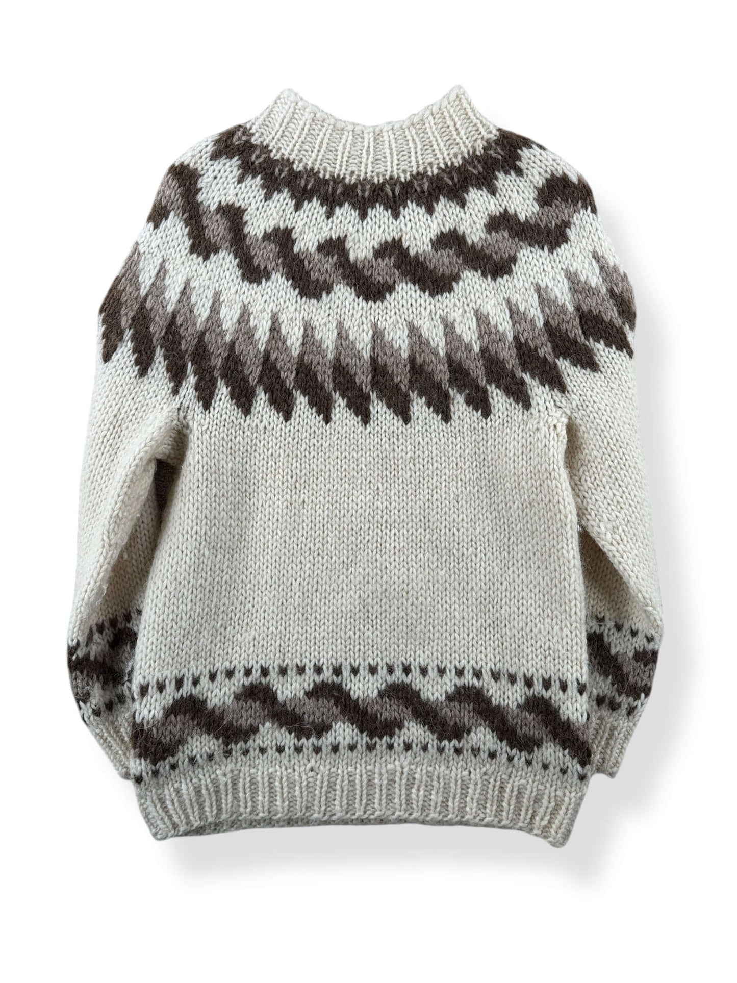 Back of Vintage Nordic Knit Sweater SZ XS