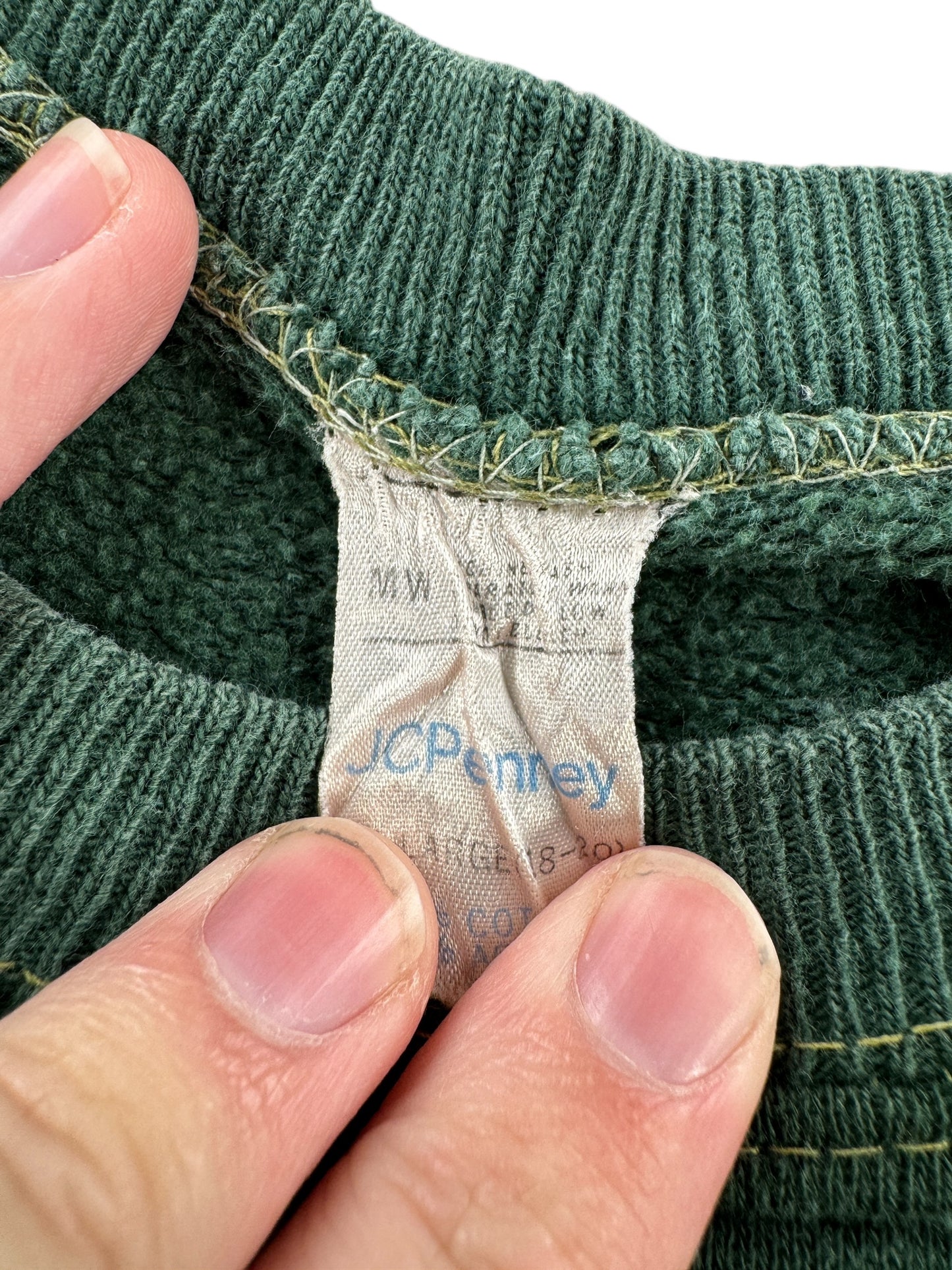 Tag on Vintage Penney's Forest Green Crewneck SZ S