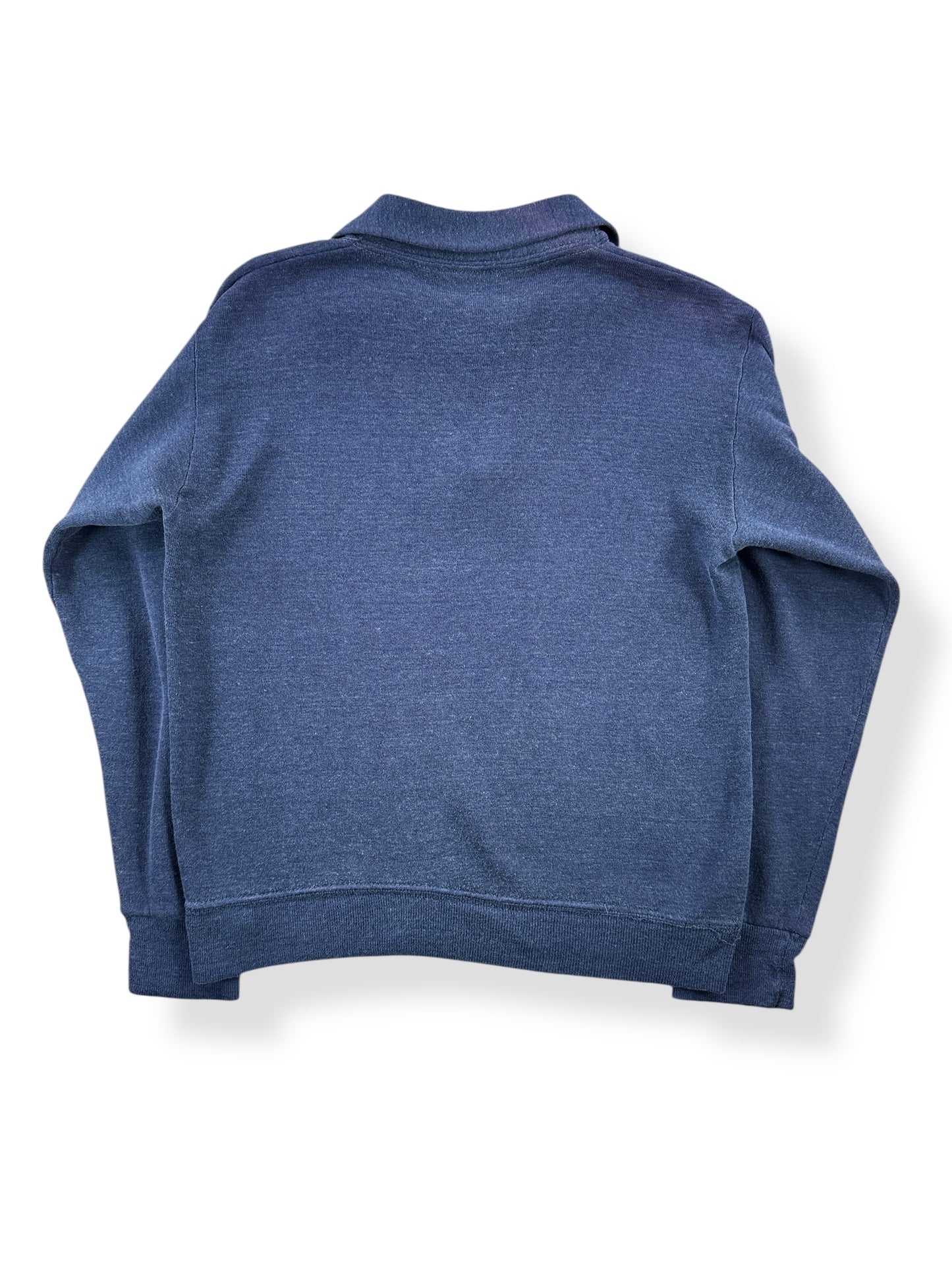 Back of Vintage 60s Quarter Zip Frat Sweatshirt SZ S