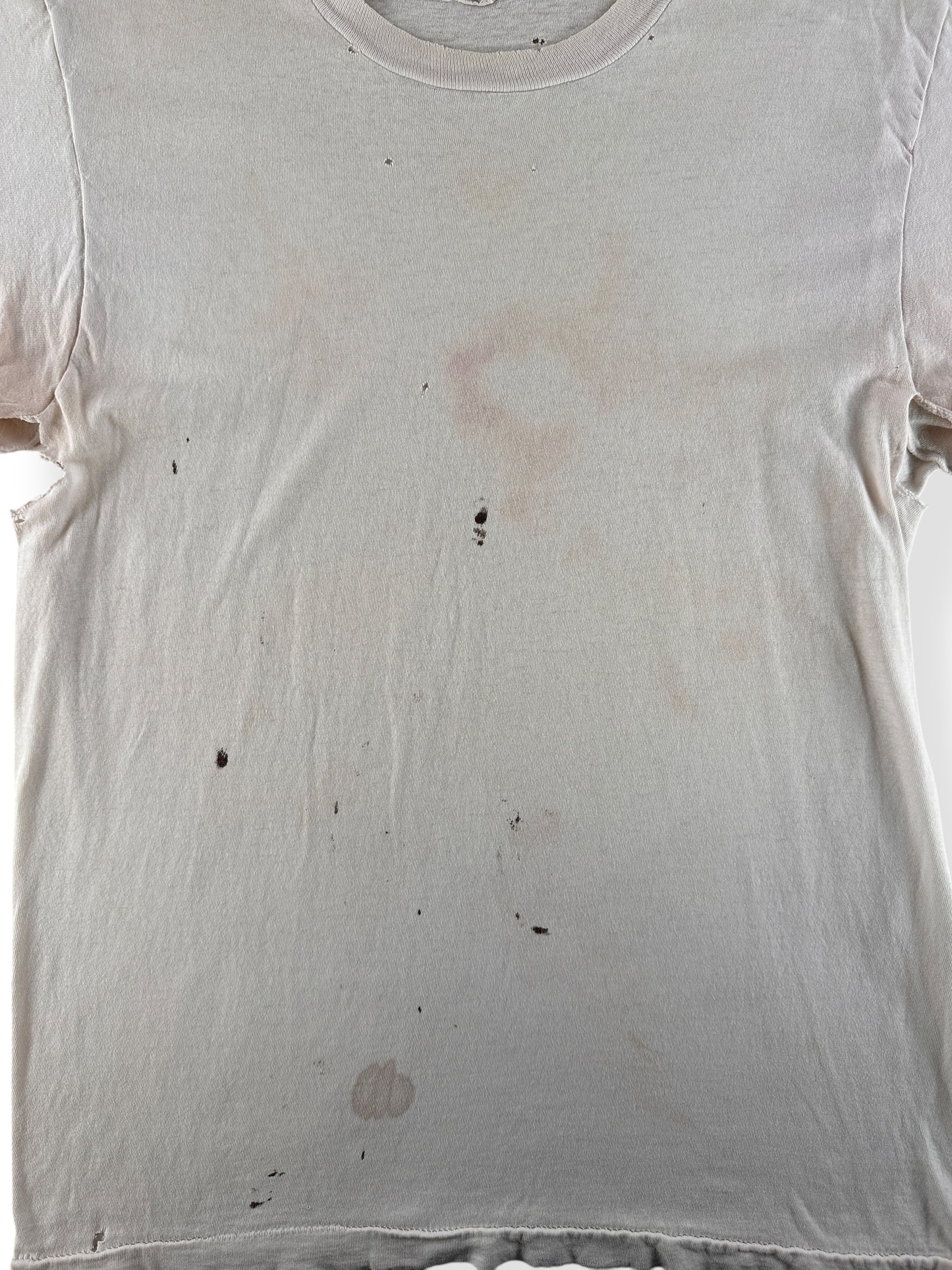 Stains on Front of Vintage Blowed Out White FOTL Tee SZ M