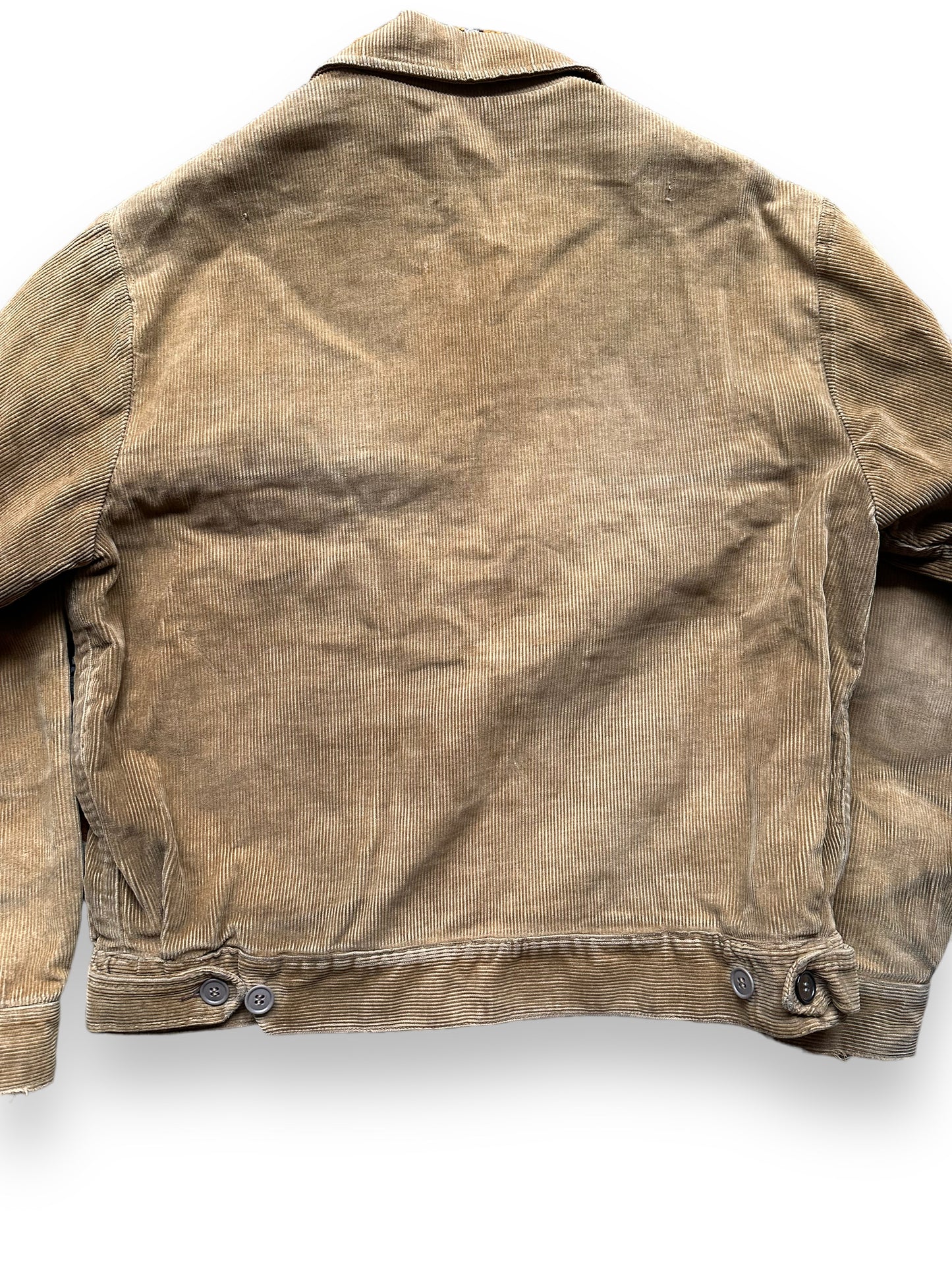 Rear Detail on Vintage Meadowfield by Sweet Orr Corduroy Jacket SZ L | Vintage Corduroy Jacket Seattle | Barn Owl Vintage