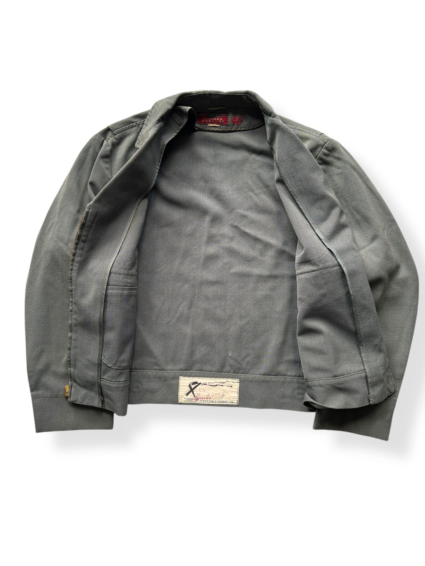 Inside of Vintage Days Ranger Gabcord Gabardine Work Jacket SZ 40
