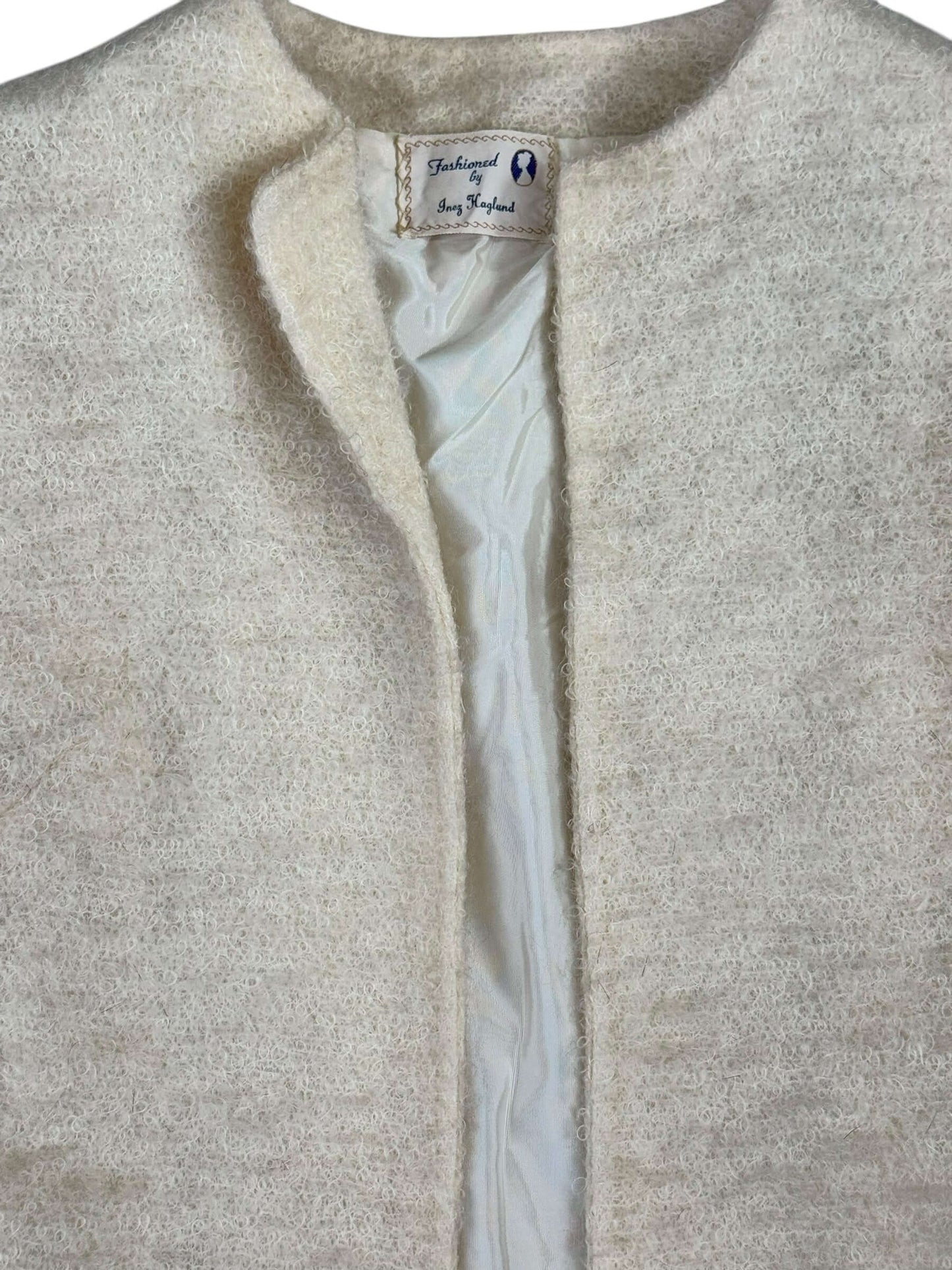 Tag view of 1950s Mohair Bouclé Jacket L
