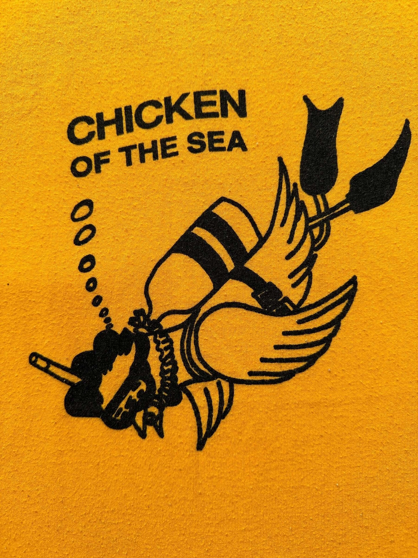 front graphic of Vintage Chicken of the Sea Tee SZ L