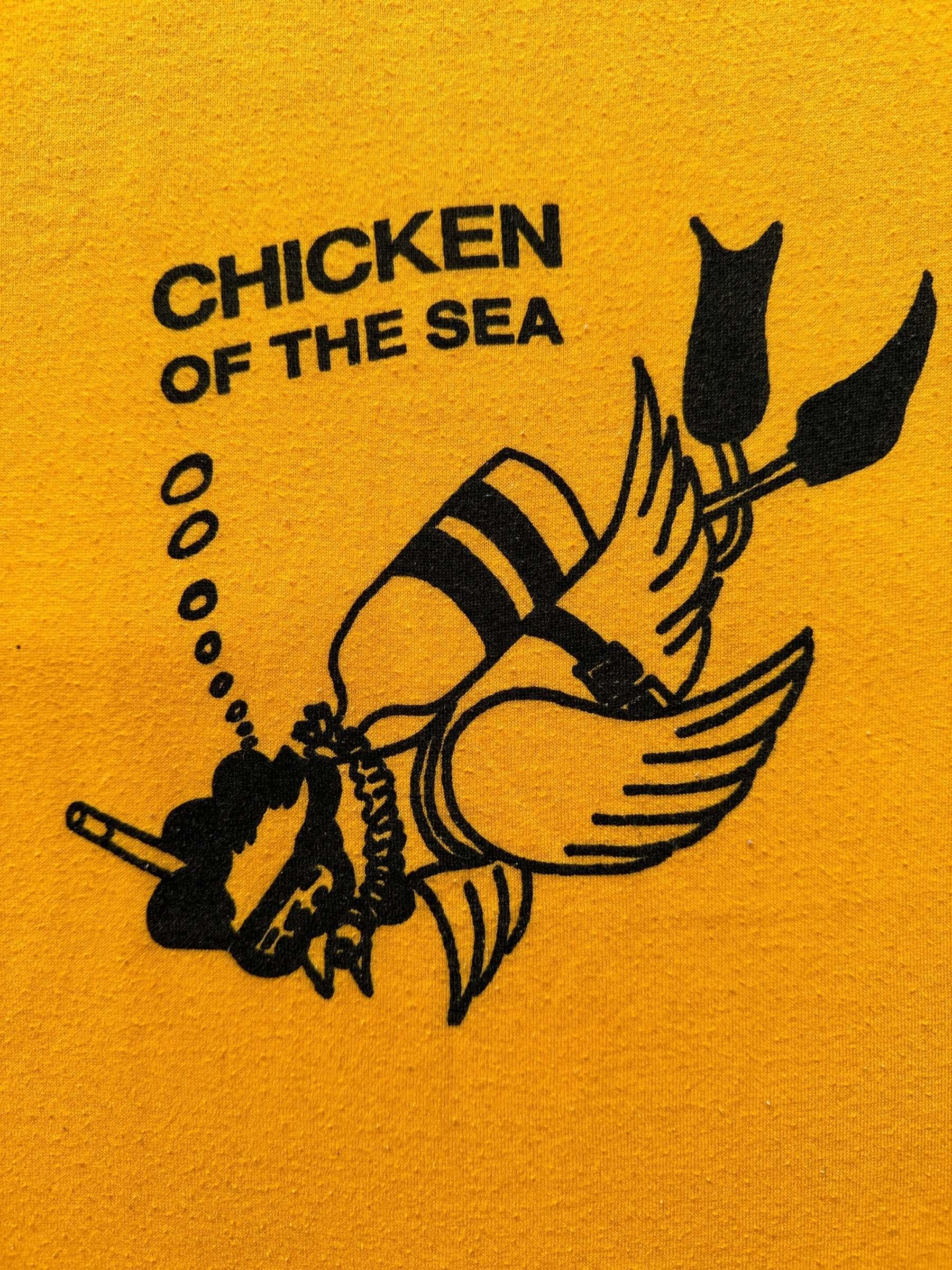 front graphic of Vintage Chicken of the Sea Tee SZ L
