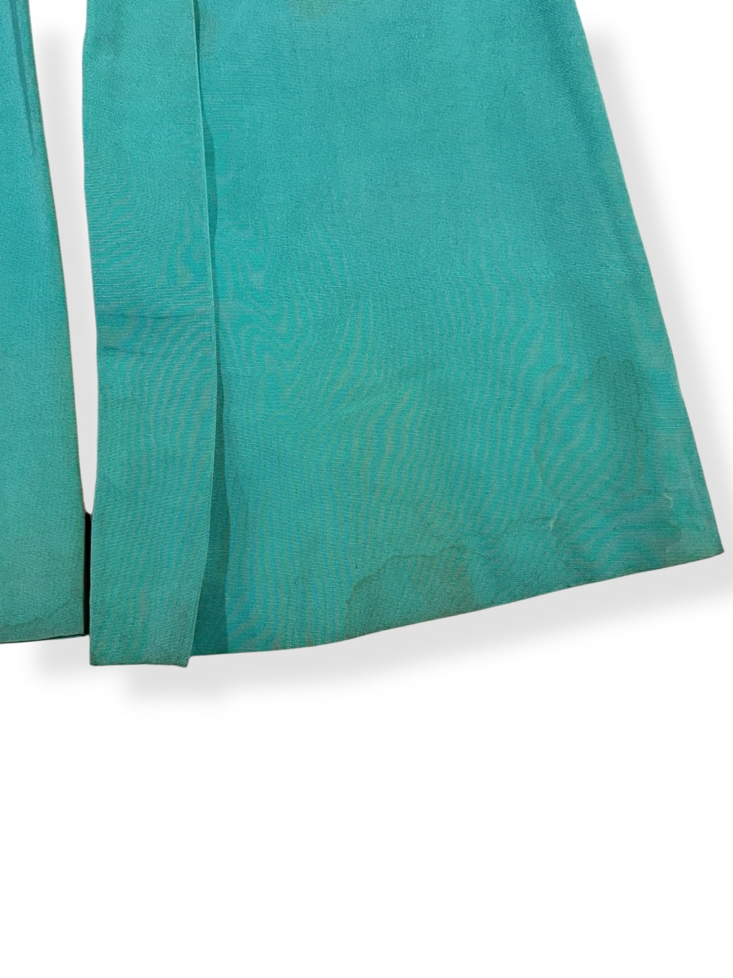 Front left side hem 1940s Mint Grosgrain Cocktail Coat L-XL