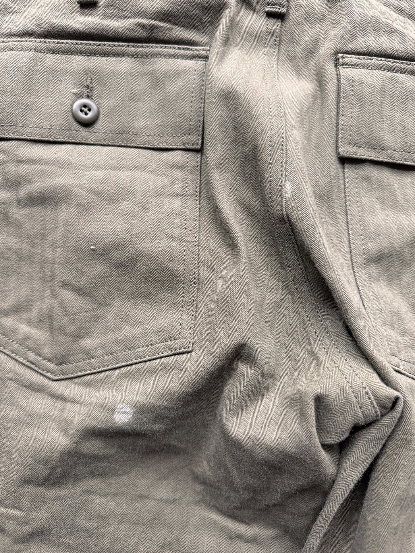 Stains on Modern Filson Olive HBT Trousers W28