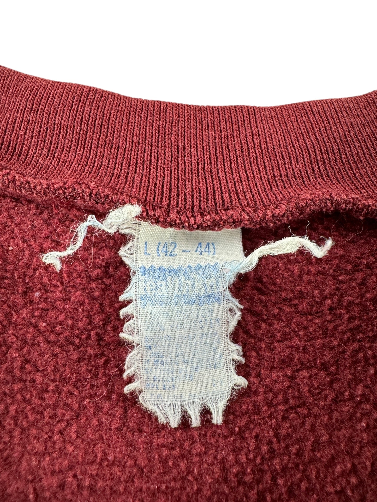 Tag on Vintage Masscomp Burgundy Crewneck SZ M
