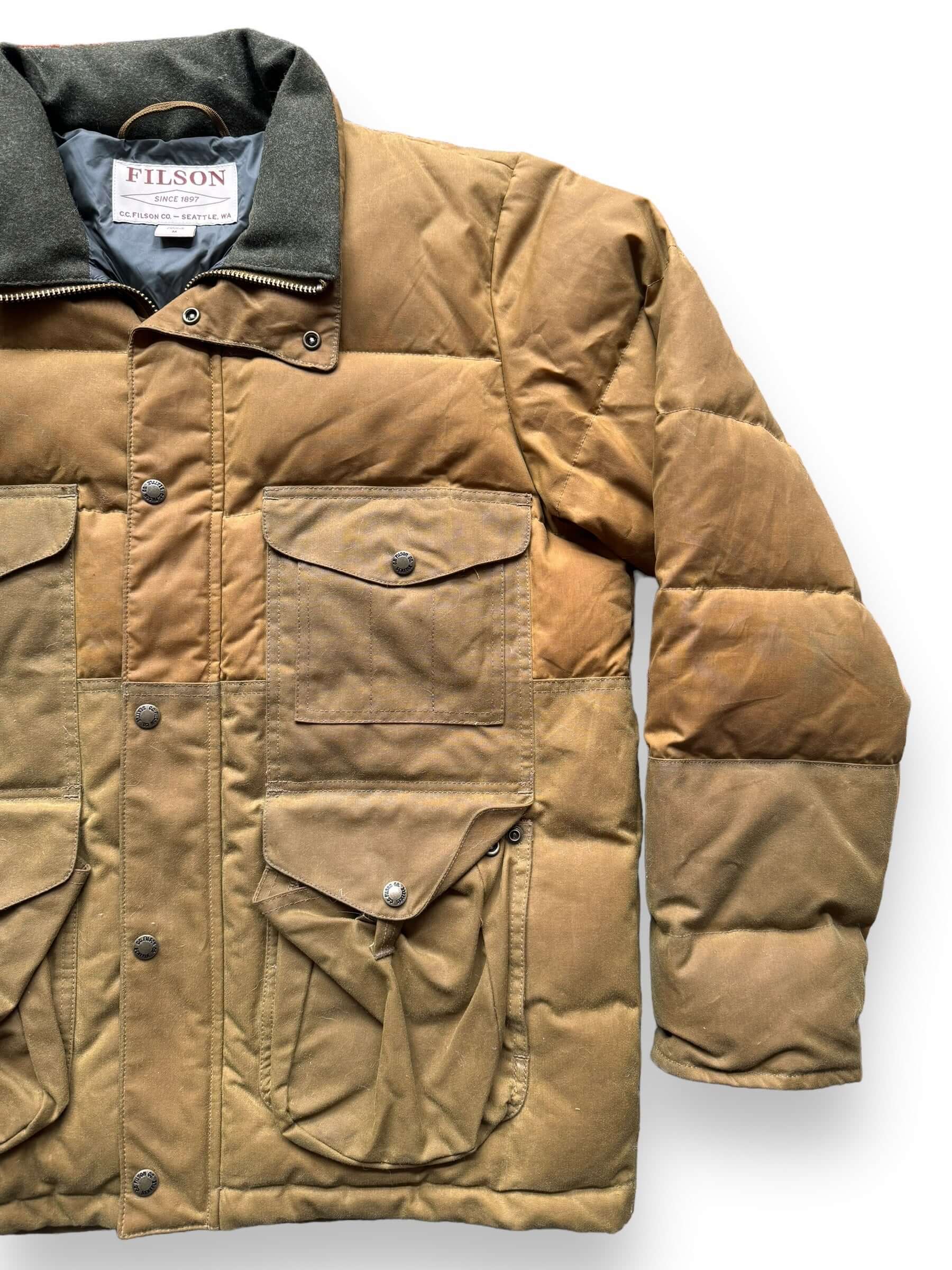 front left of Filson Tin Cloth Down Filled Cruiser Jacket SZ M