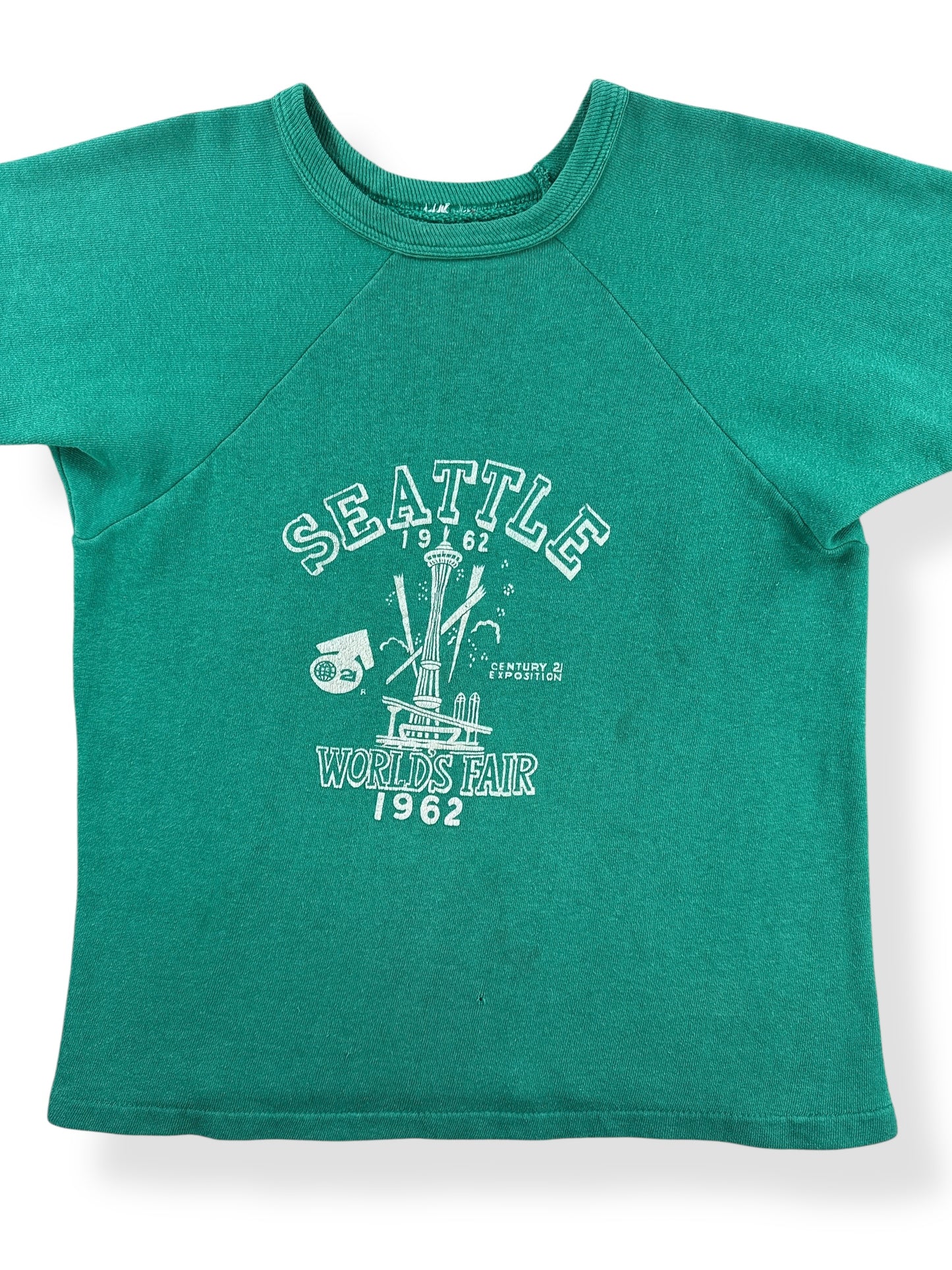Front Graphic of Vintage Seattle World's Fair Flocked Crewneck SZ S