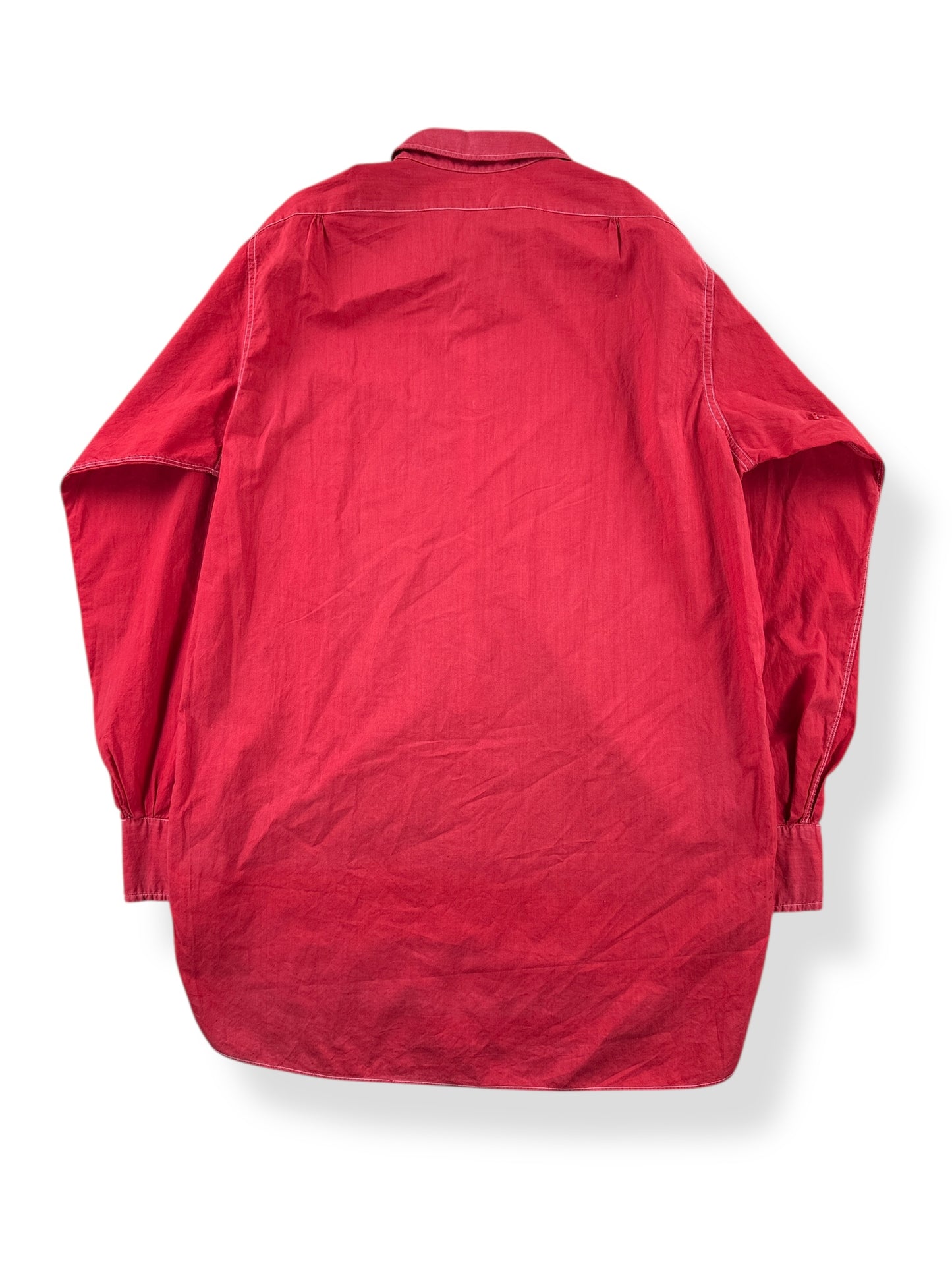 Back of Vintage New York Towner Red Button Up Shirt SZ M