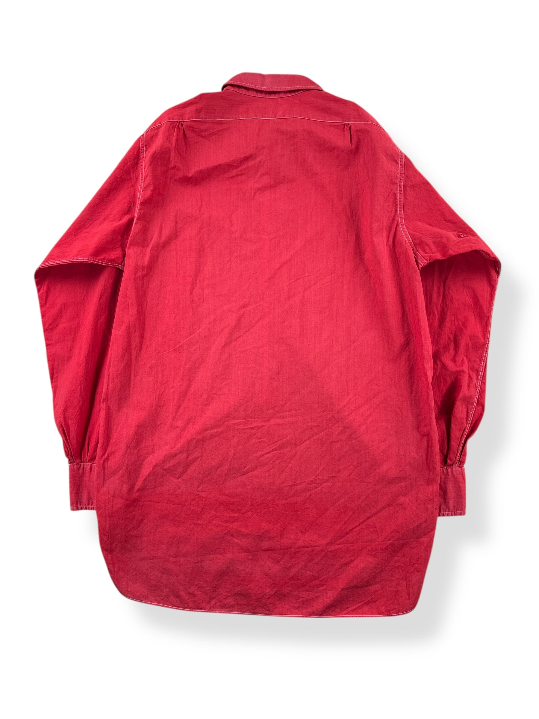 Back of Vintage New York Towner Red Button Up Shirt SZ M