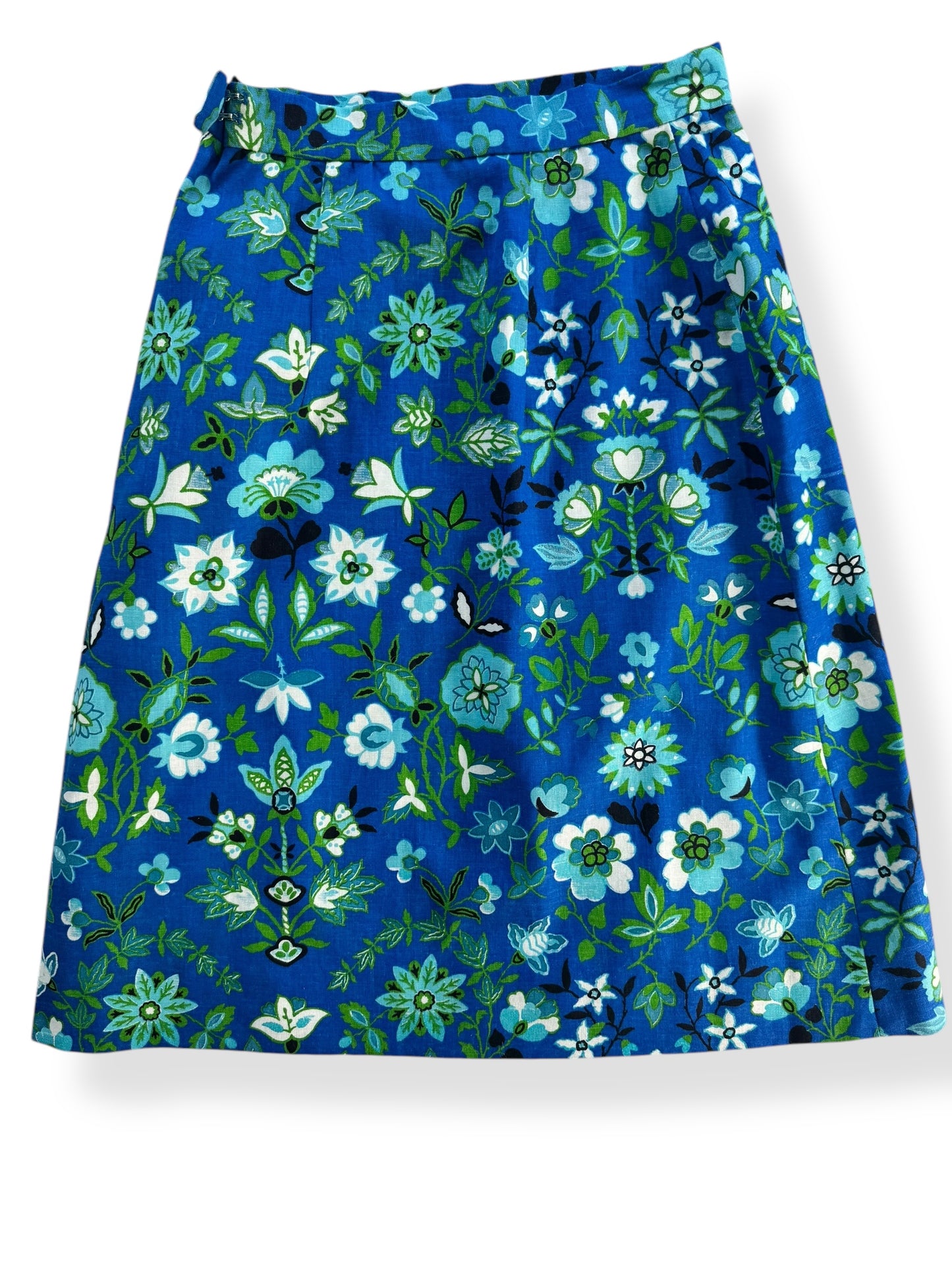 Back view of 1960s Handmade Floral Skirt Set S