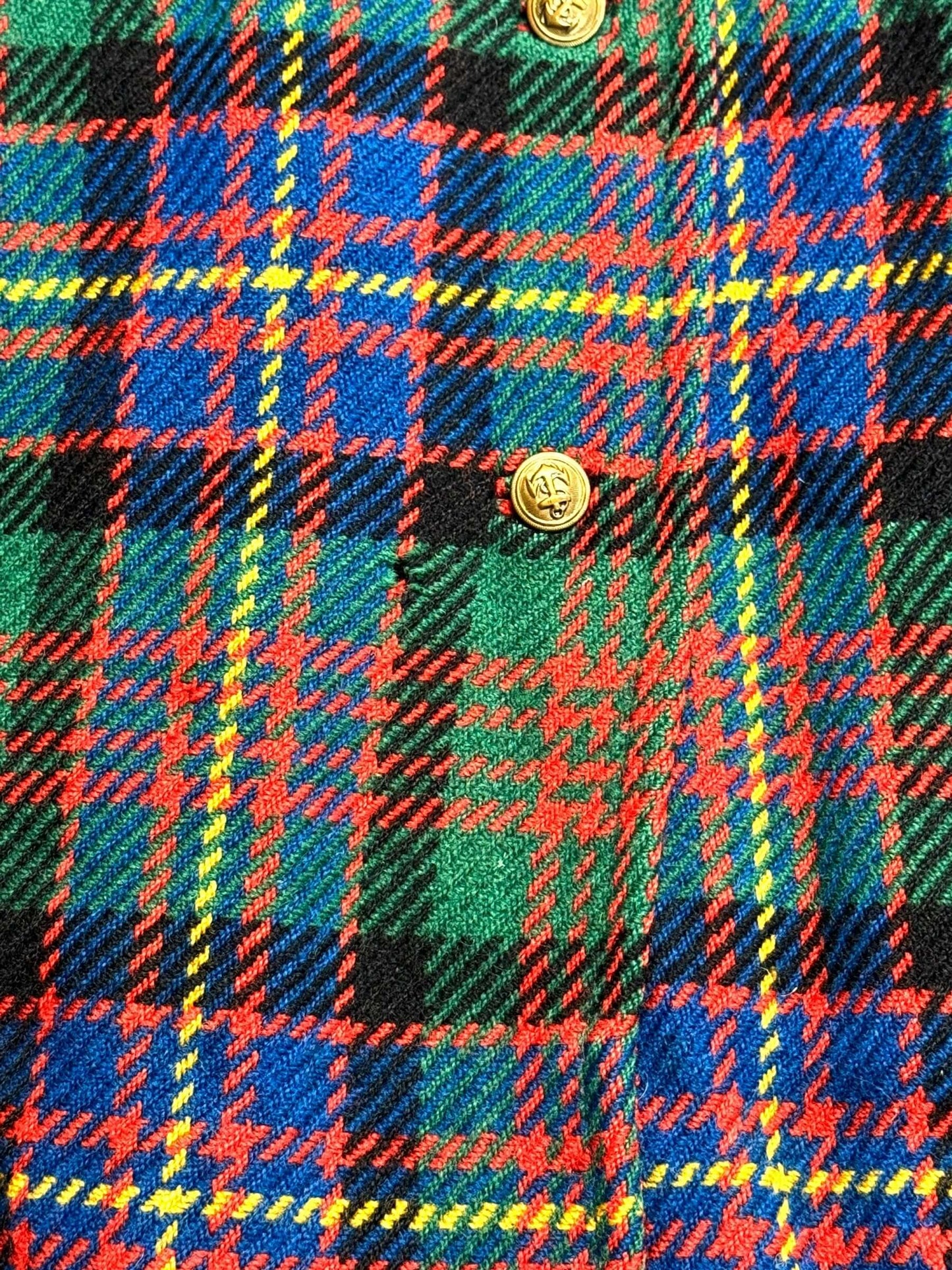 Hole 1960s Plaid Coat L