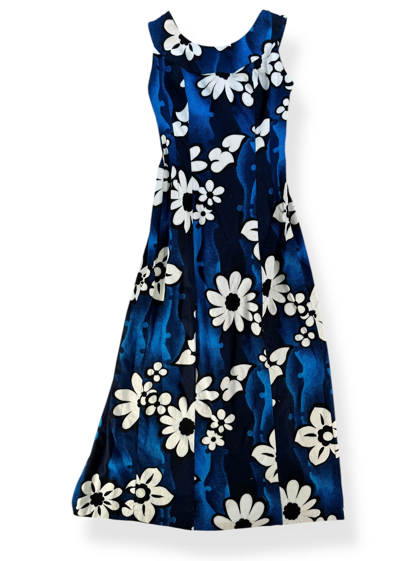 Front view of 1960s Surfside Sportswear Aloha Dress S-M