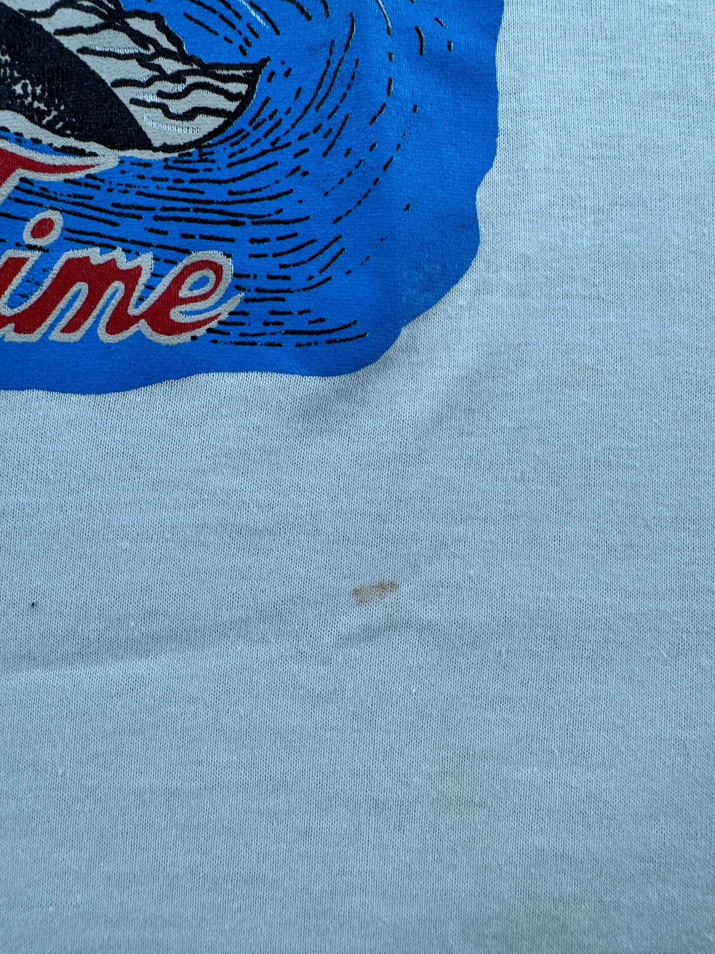 Stain on Vintage Miller Time Nuclear Sub Tee SZ XS