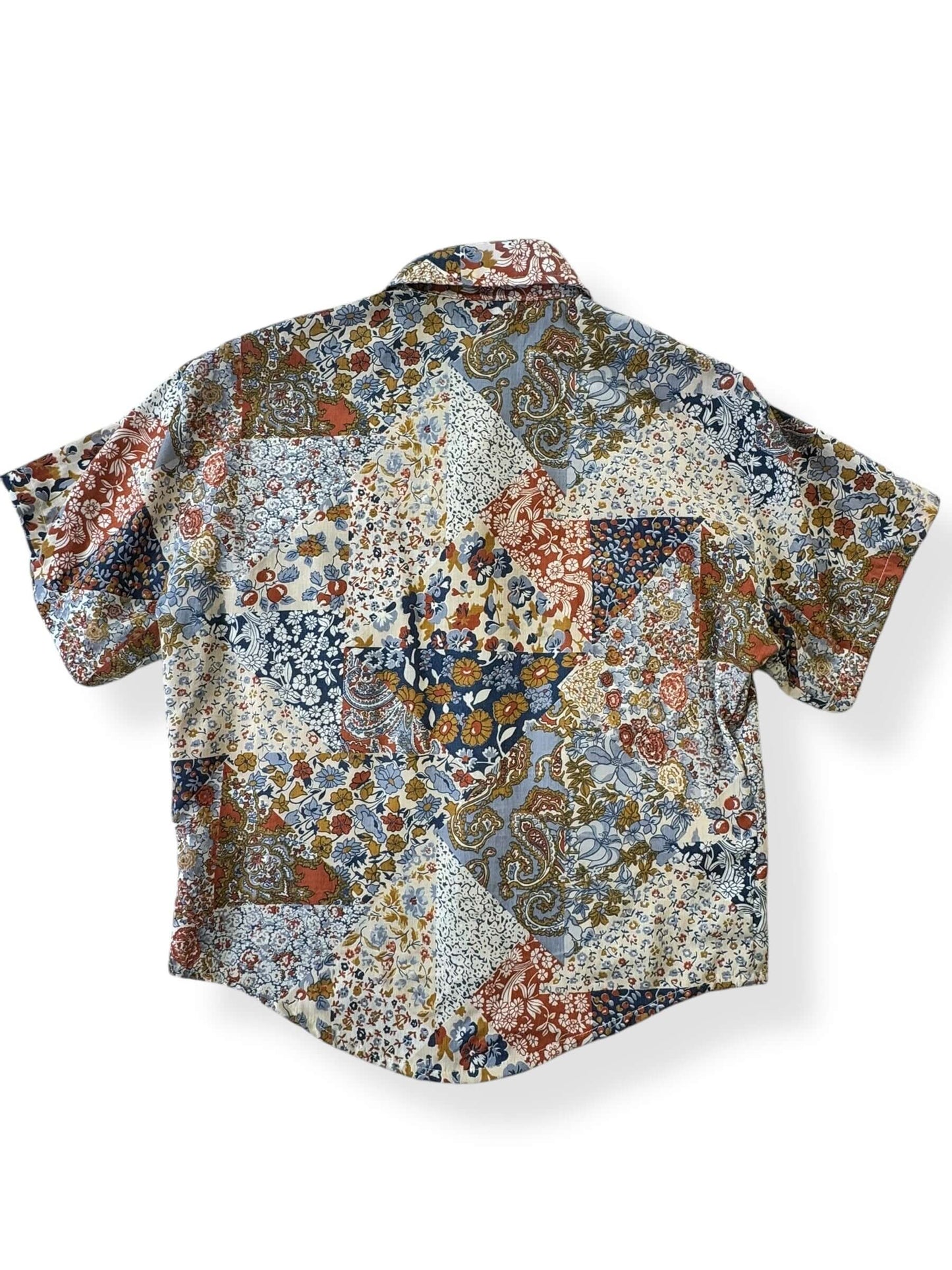 Back view of 1970s Wrangler Cropped Pearl Snap L-XL