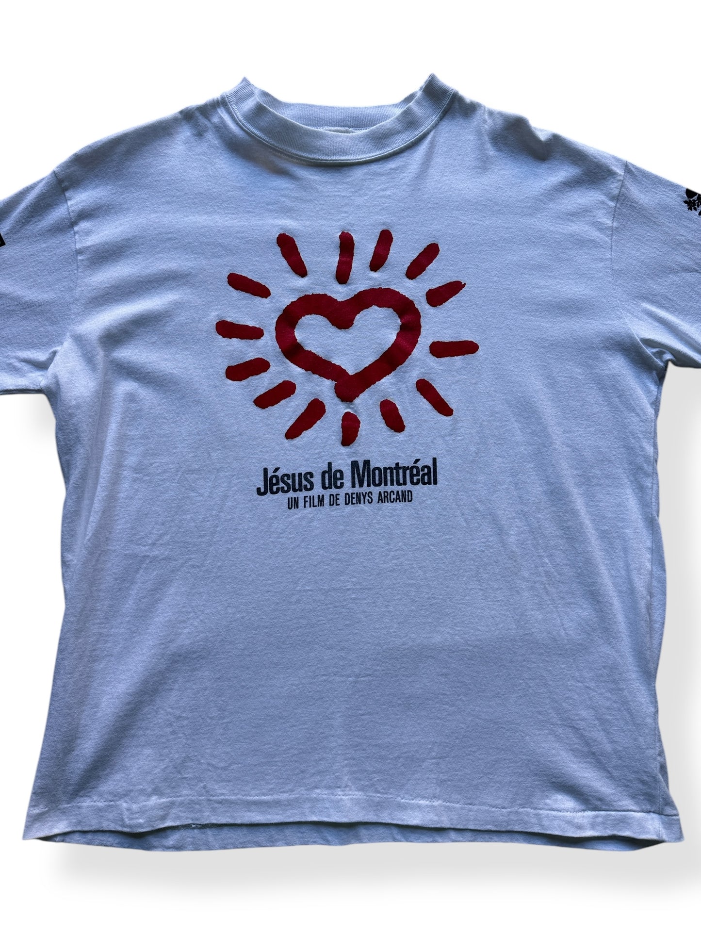 Front Close Up of Vintage Jesus of Montreal Film Tee SZ XL