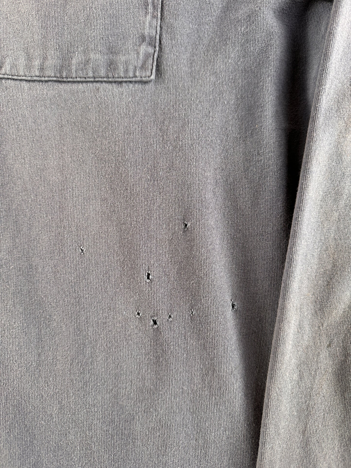 Holes on Modern Dehen Blue Long Sleeve Tee SZ L