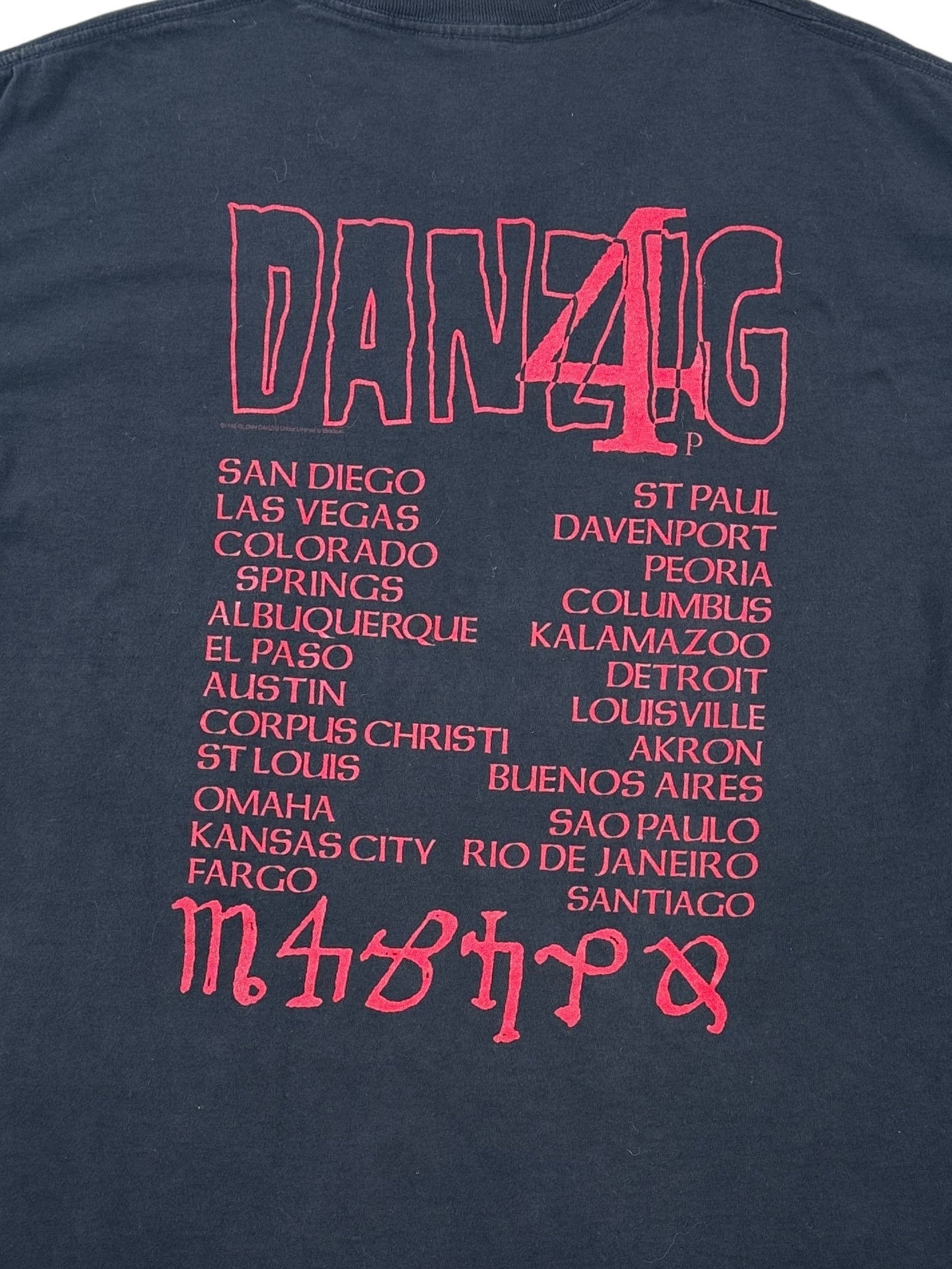 Back Graphic of Vintage 1994 Danzig Little Whip Tee SZ M
