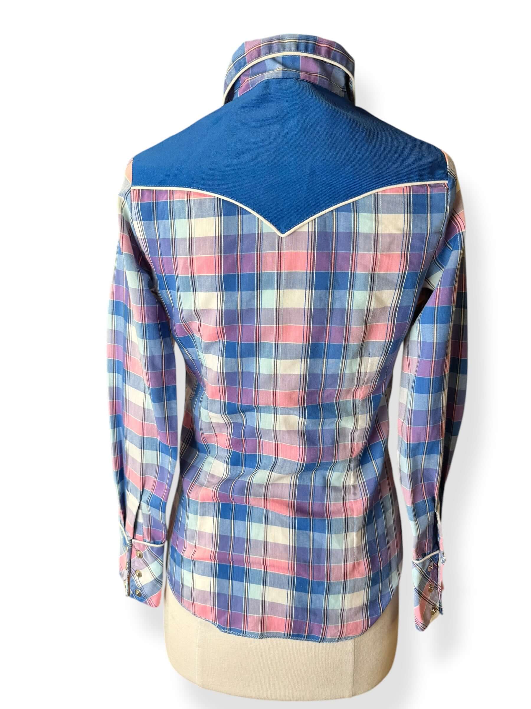 back view of 1980s H Bar C Ladies Pearl Snap M