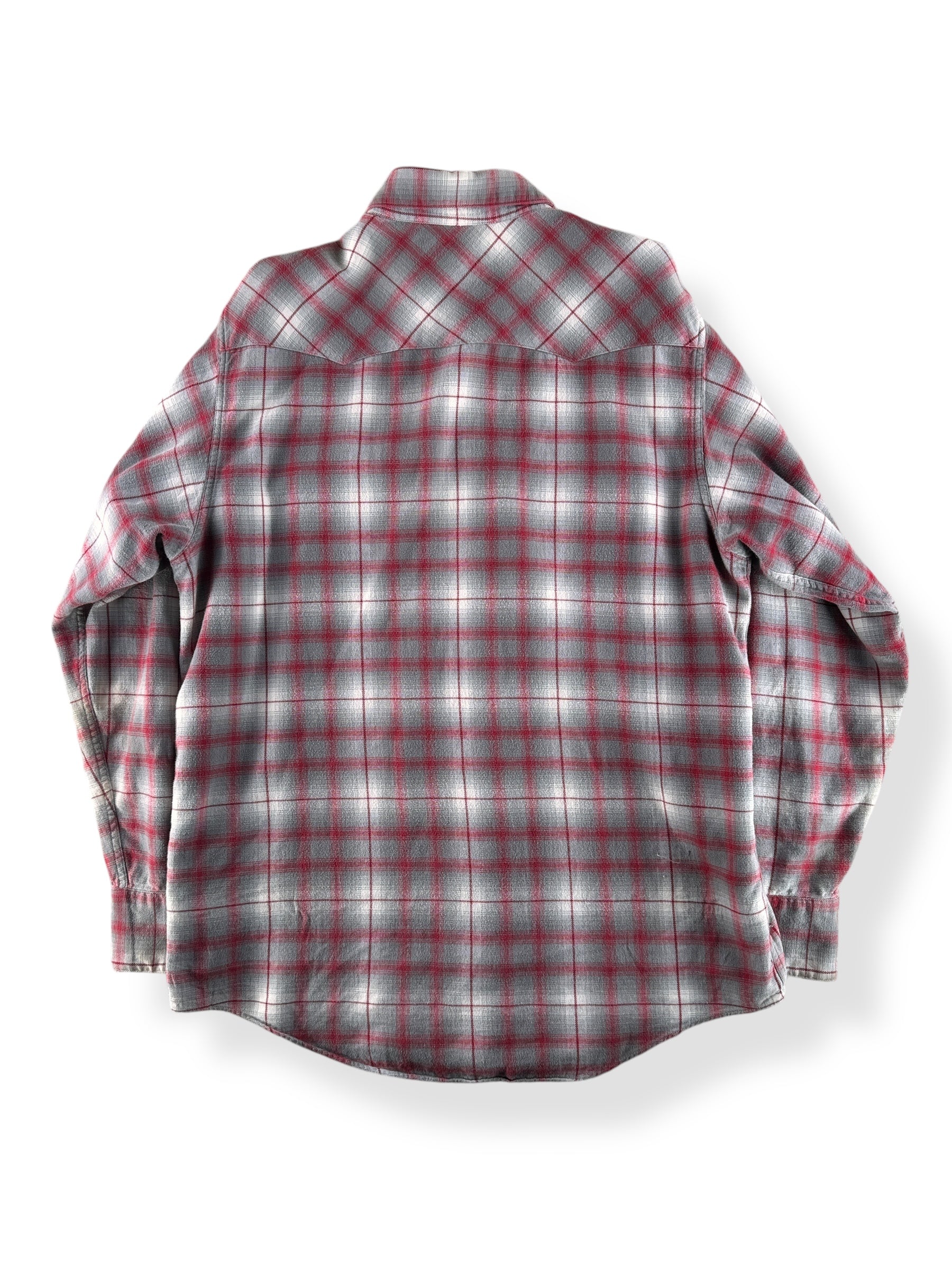 Back of Filson Green Label Cotton Flannel Pearl Snap SZ M
