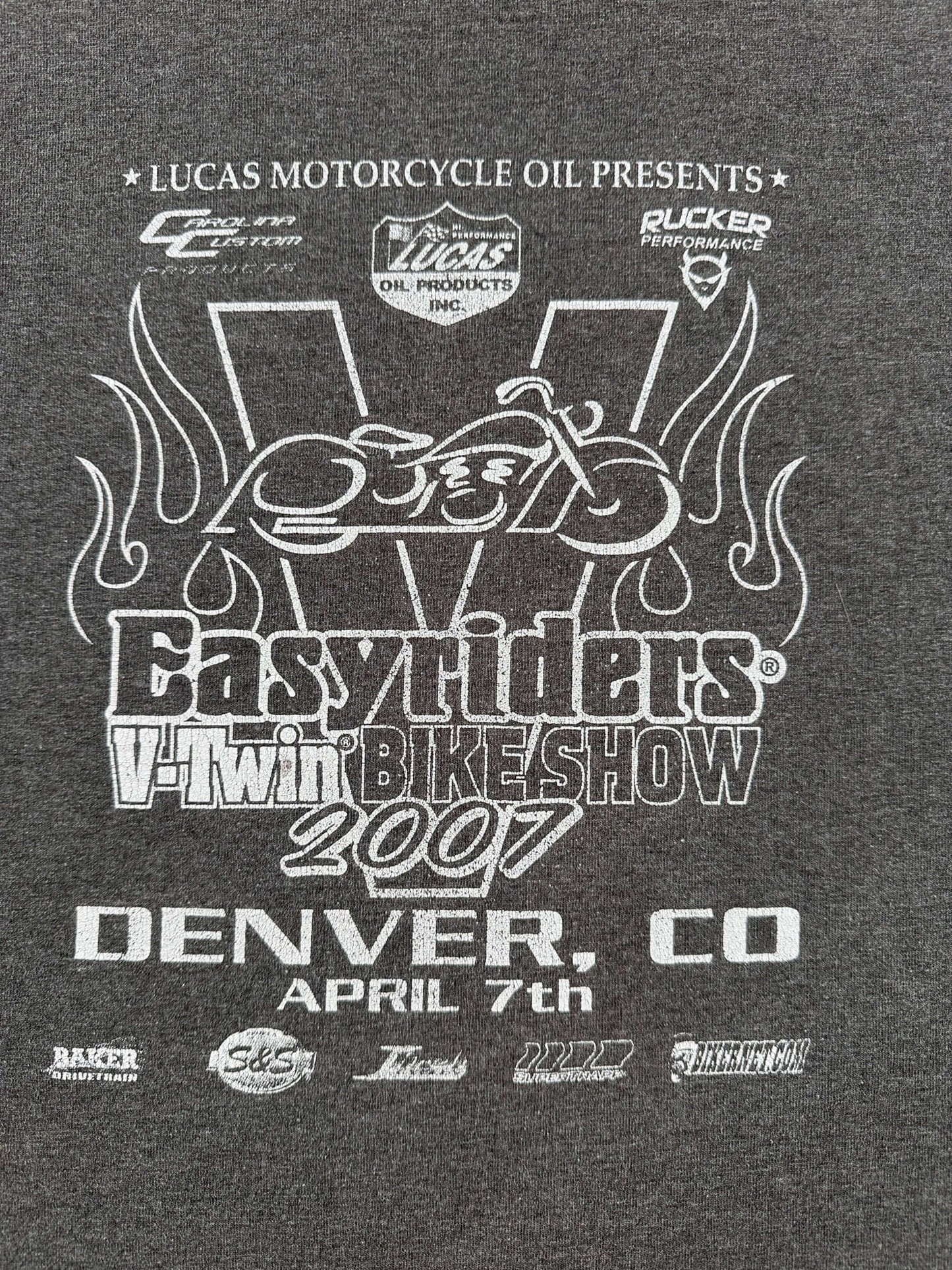 Back Graphic of 2007 Easyriders Chopper Tee SZ XL