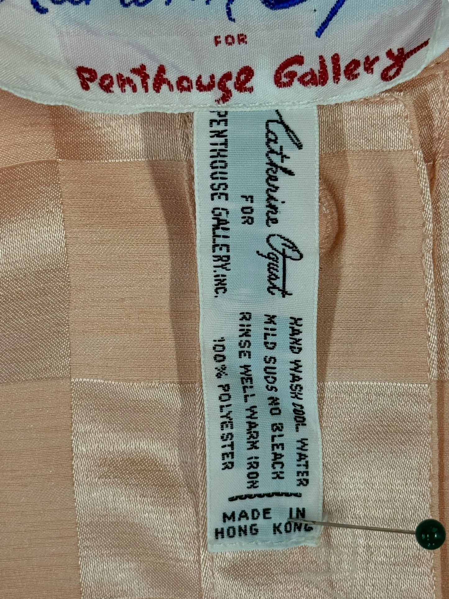 80s Katherine Ogust Peachy Dress L