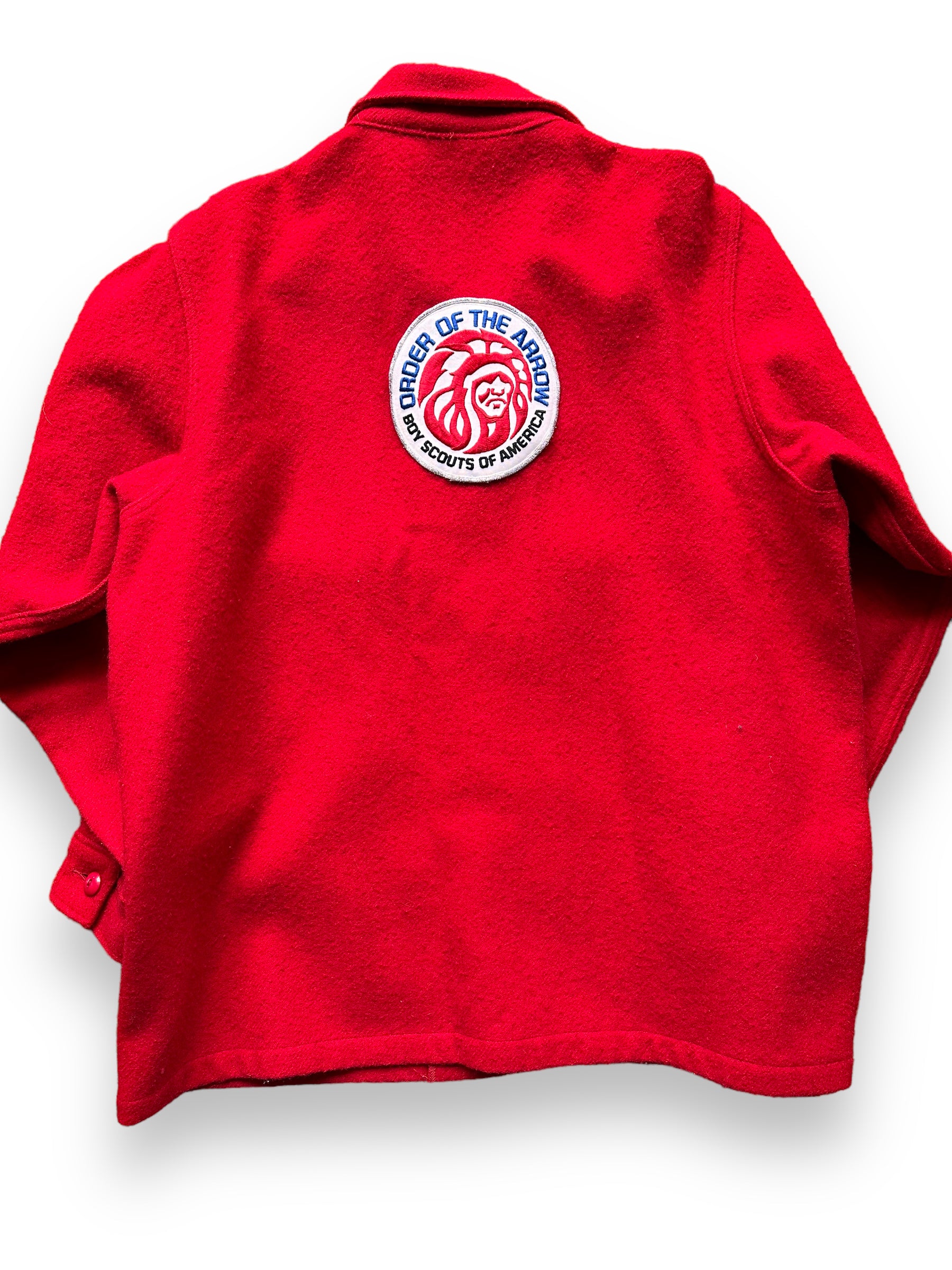 Rear Detail on Vintage Wool Philmont Boy Scout Camp Jacket SZ XL | Vintage Boy Scout Jacket | Seattle Vintage Clothing