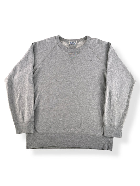 Front of Modern Repro Velva Sheen Heather Grey Double V Sweatshirt SZ XL