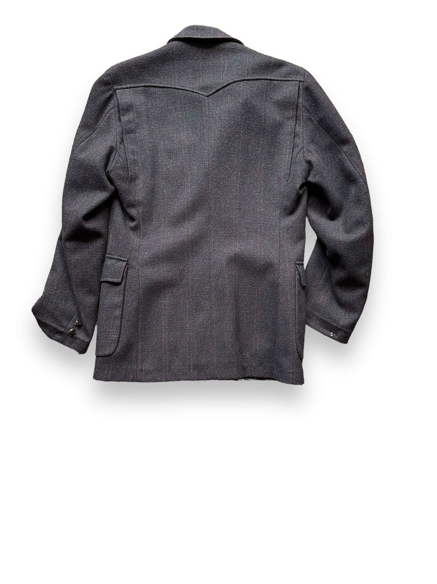 Rear View of Vintage Field & Stream Wool Jacket SZ 36 | Vintage Wool Jacket Seattle  | Seattle Vintage Clothing