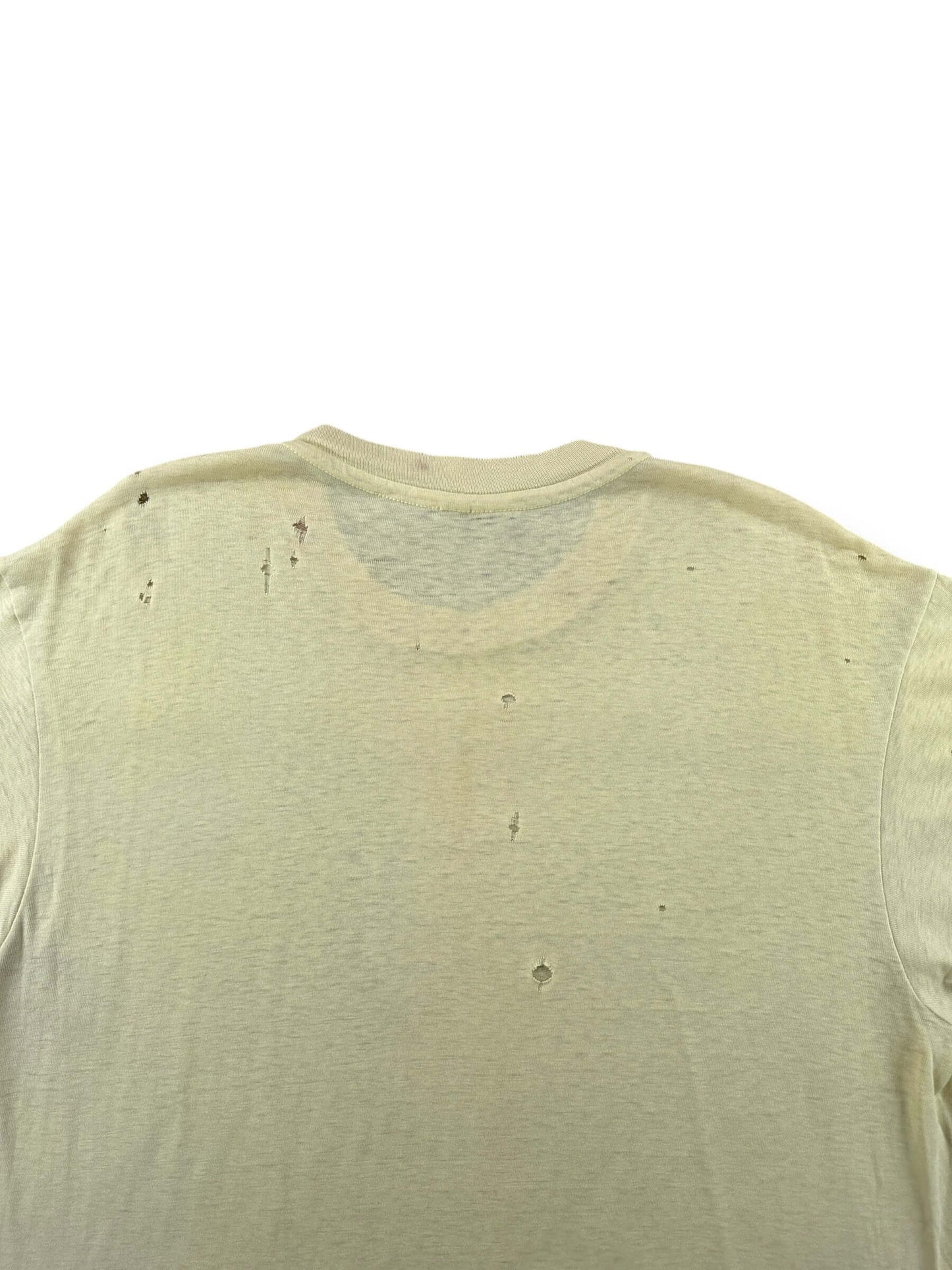 Holes on Back of Vintage Karate Thrasher Tee SZ L