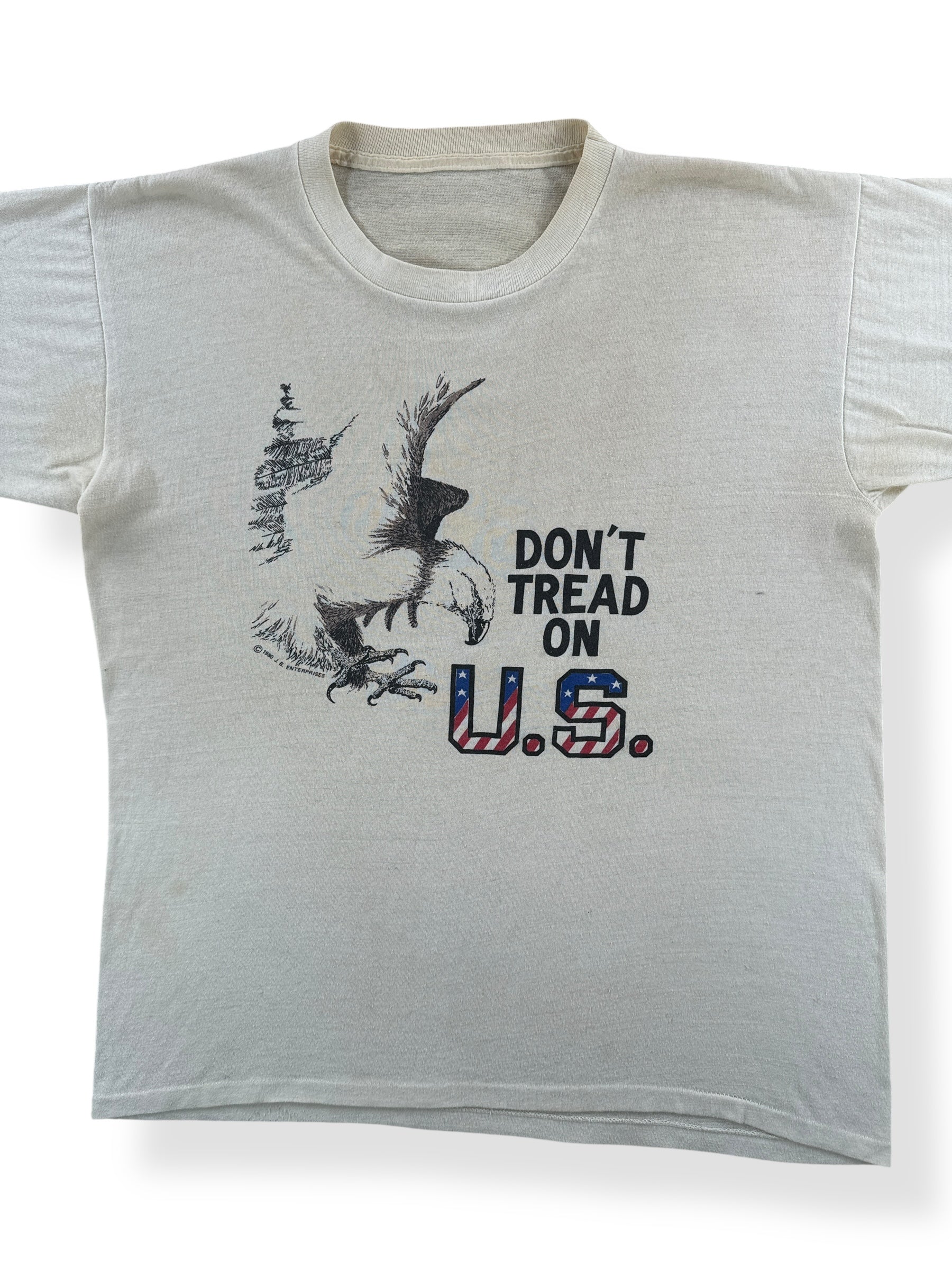 Front Close Up of Vintage Don't Tread on U.S. Tee SZ M