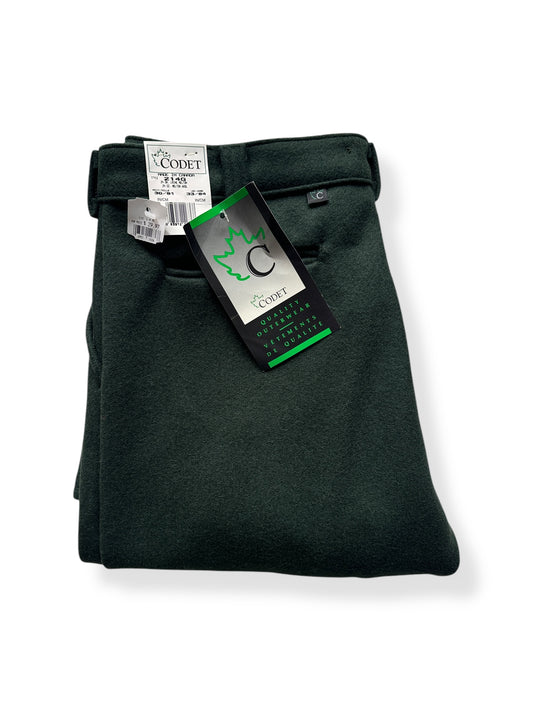 Folded Up NOS Codet Green Wool Trousers W36