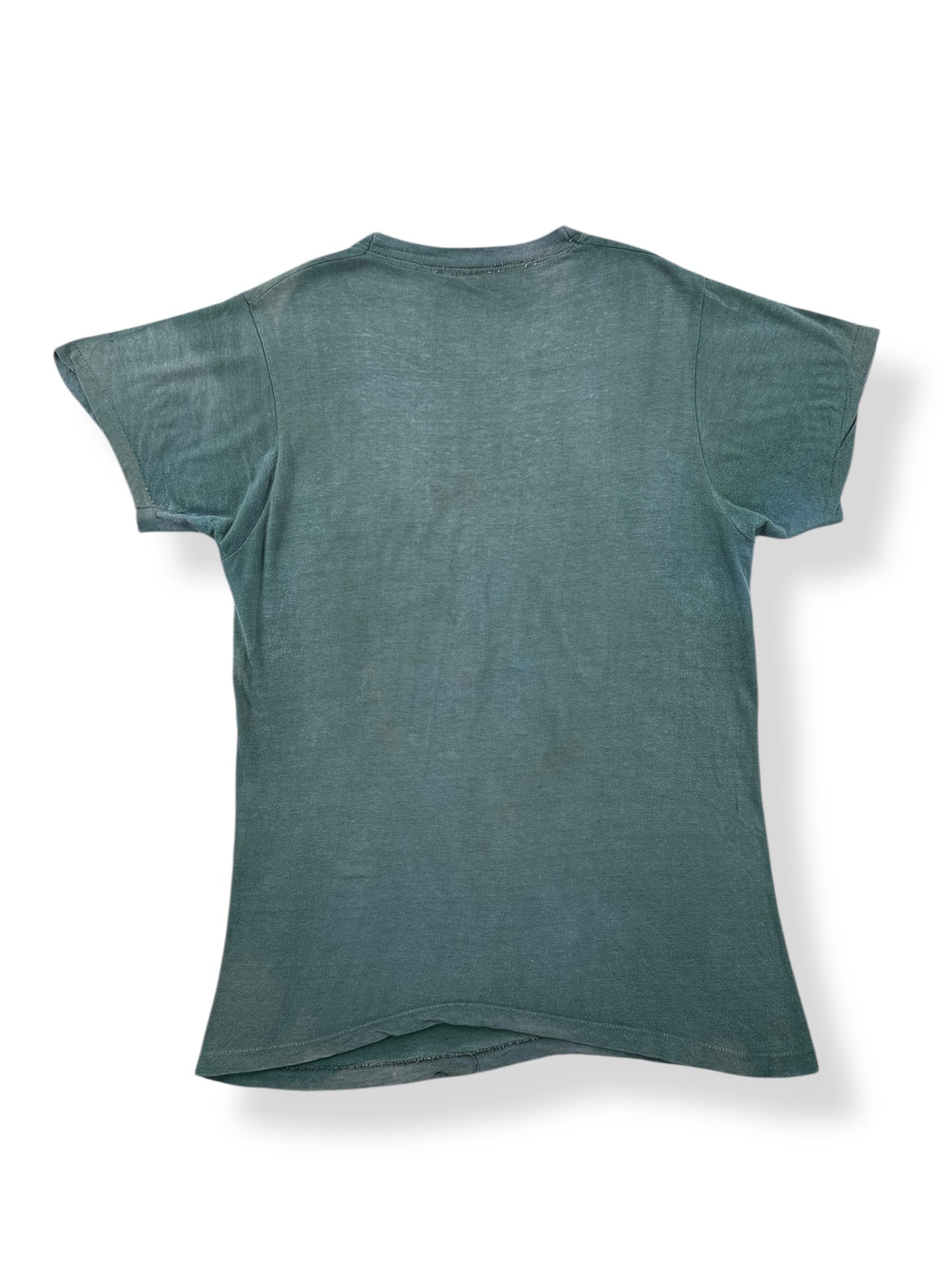 Back of Vintage Faded Green FOTL Pocket Tee SZ L