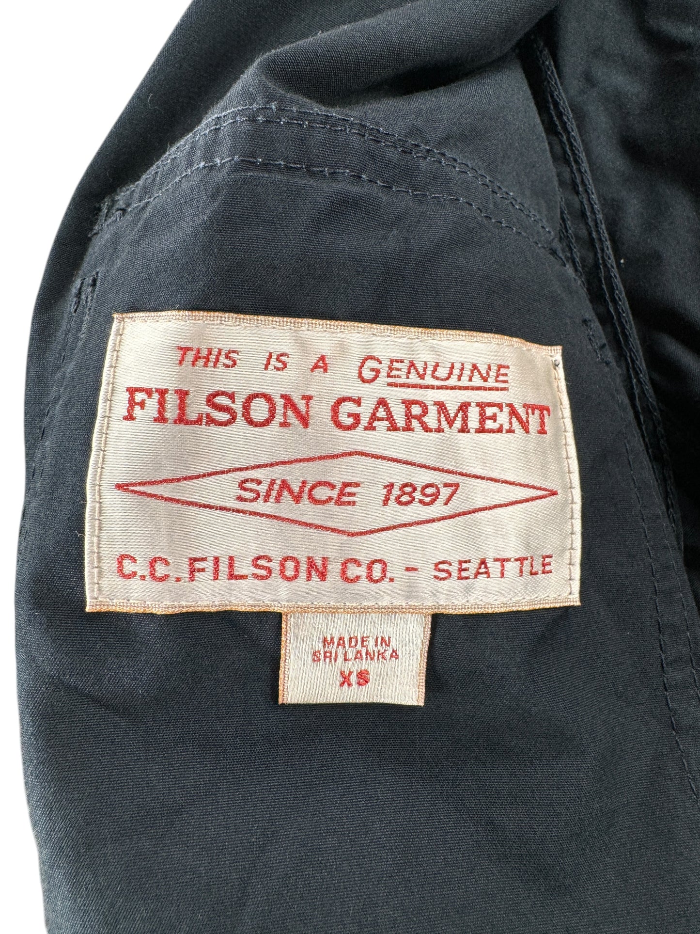 Tag on Modern NWT Filson Safari Cloth Jacket SZ XS