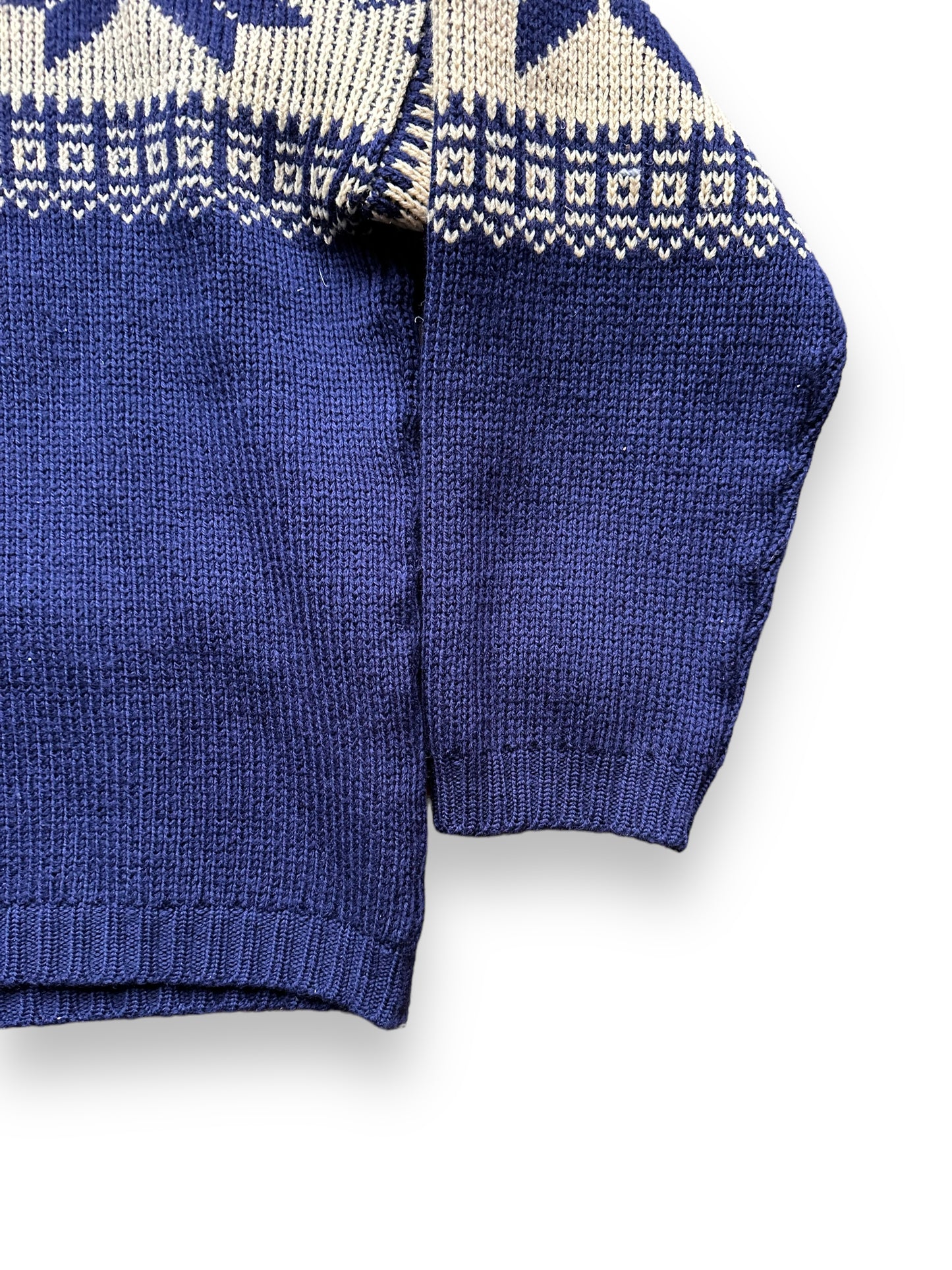 Left Sleeve View of Vintage Sporthaus Schuster Ski Sweater | Barn Owl Vintage Seattle | Vintage Ski Sweater Seattle