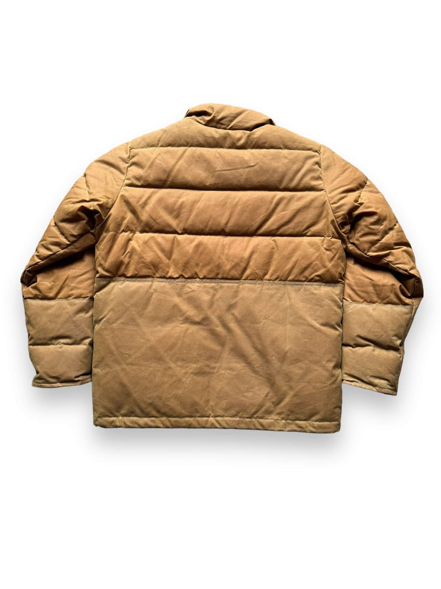 back of Filson Tin Cloth Down Filled Cruiser Jacket SZ M