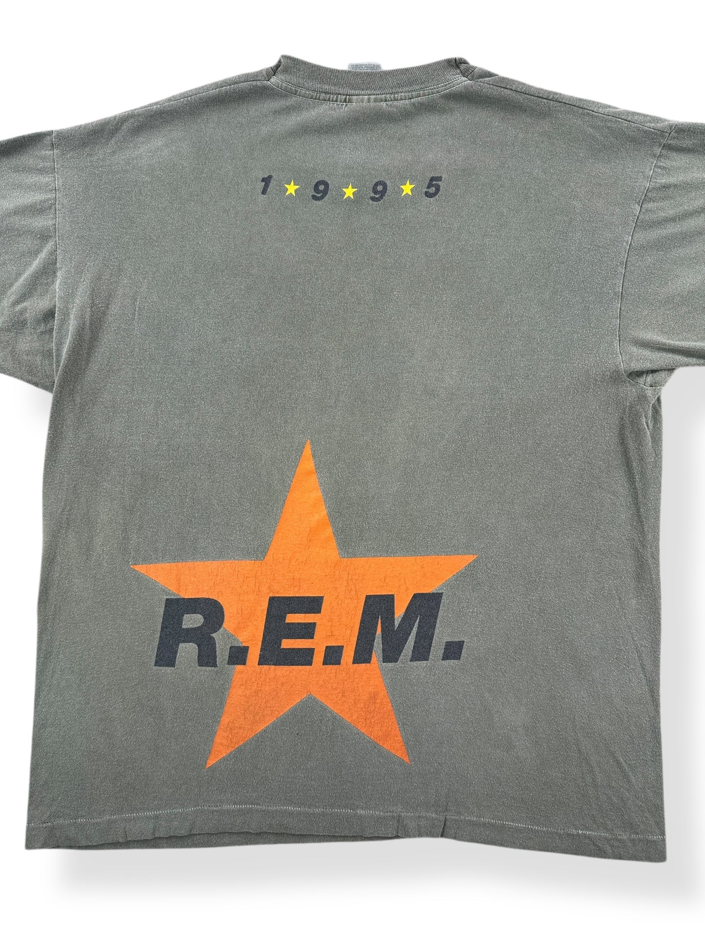 Back Graphic of Vintage 1995 REM Monster Tour Tee SZ XL