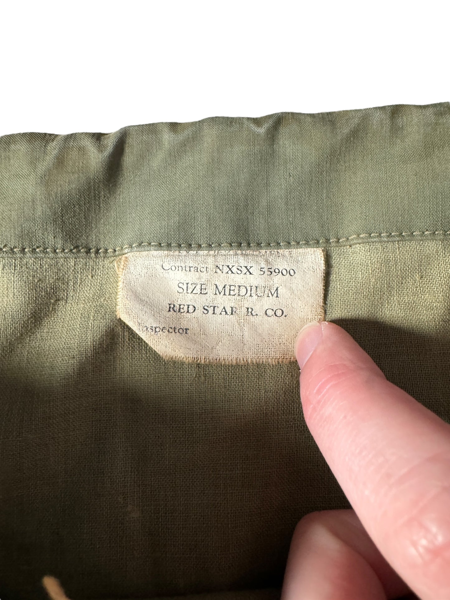 Tag on Vintage WW2 Era USN Foul Weather Smock SZ M