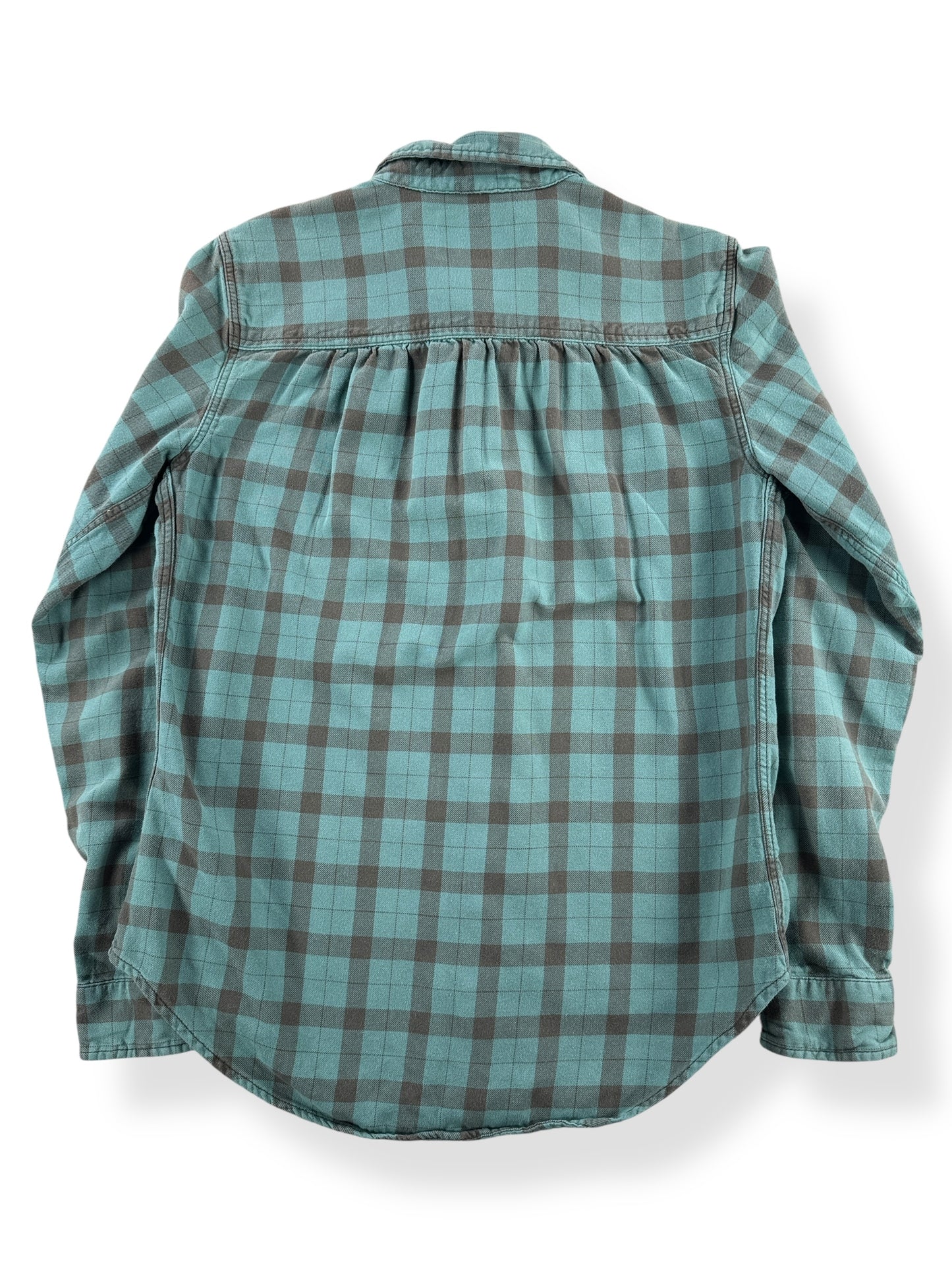 Back of Women's Filson Light Weight Alaskan Guide Shirt SZ M