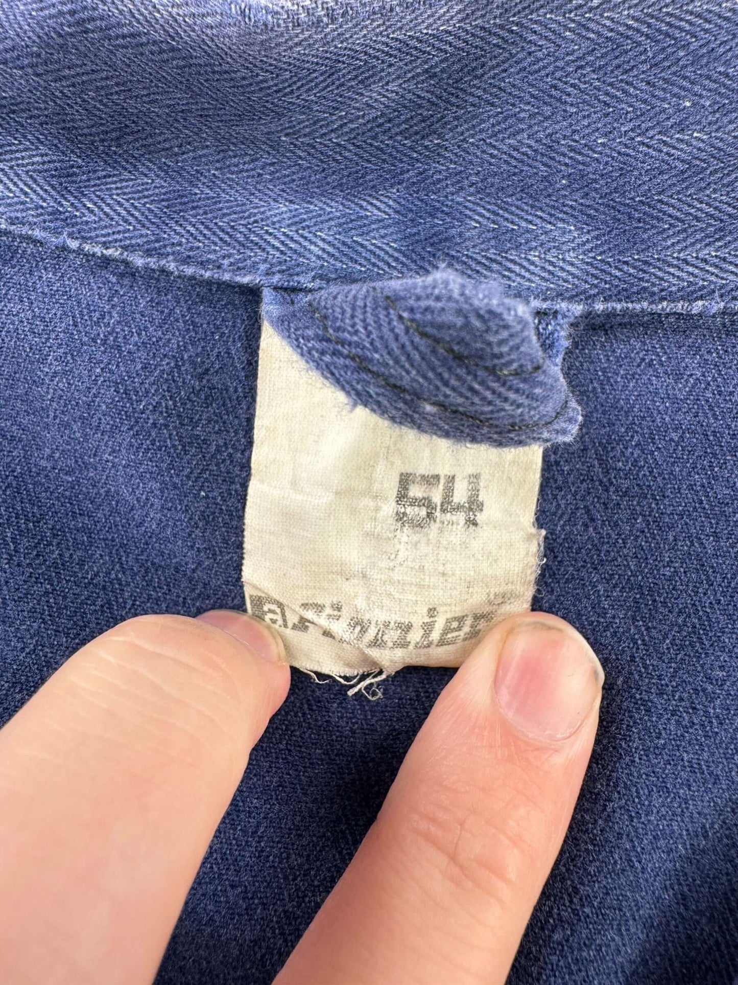 Tag on Vintage Pionier Sunfaded French Chore Coat SZ XL