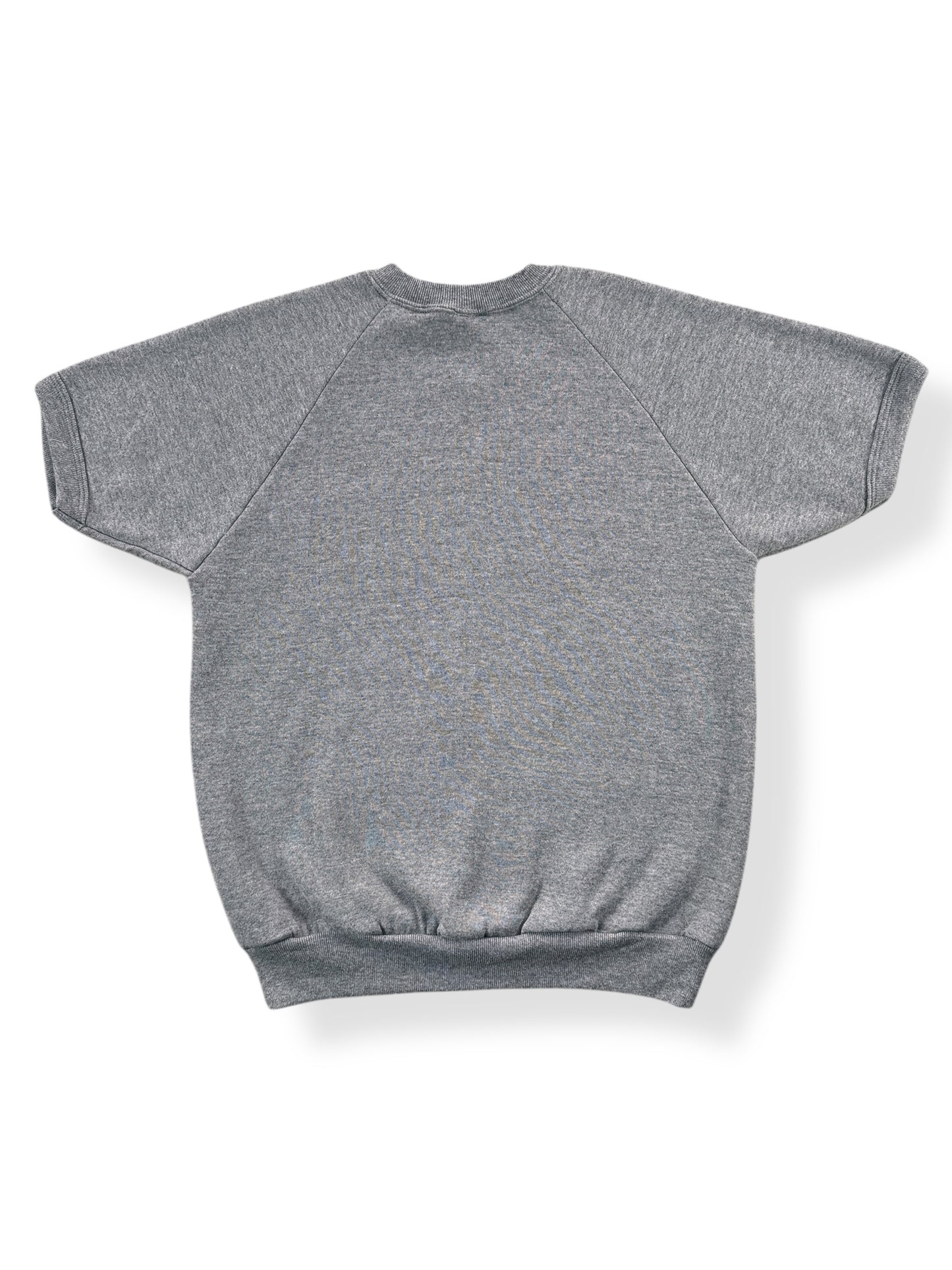 Back of Vintage Heather Grey Jerzees Short Sleeve Crewneck SZ M