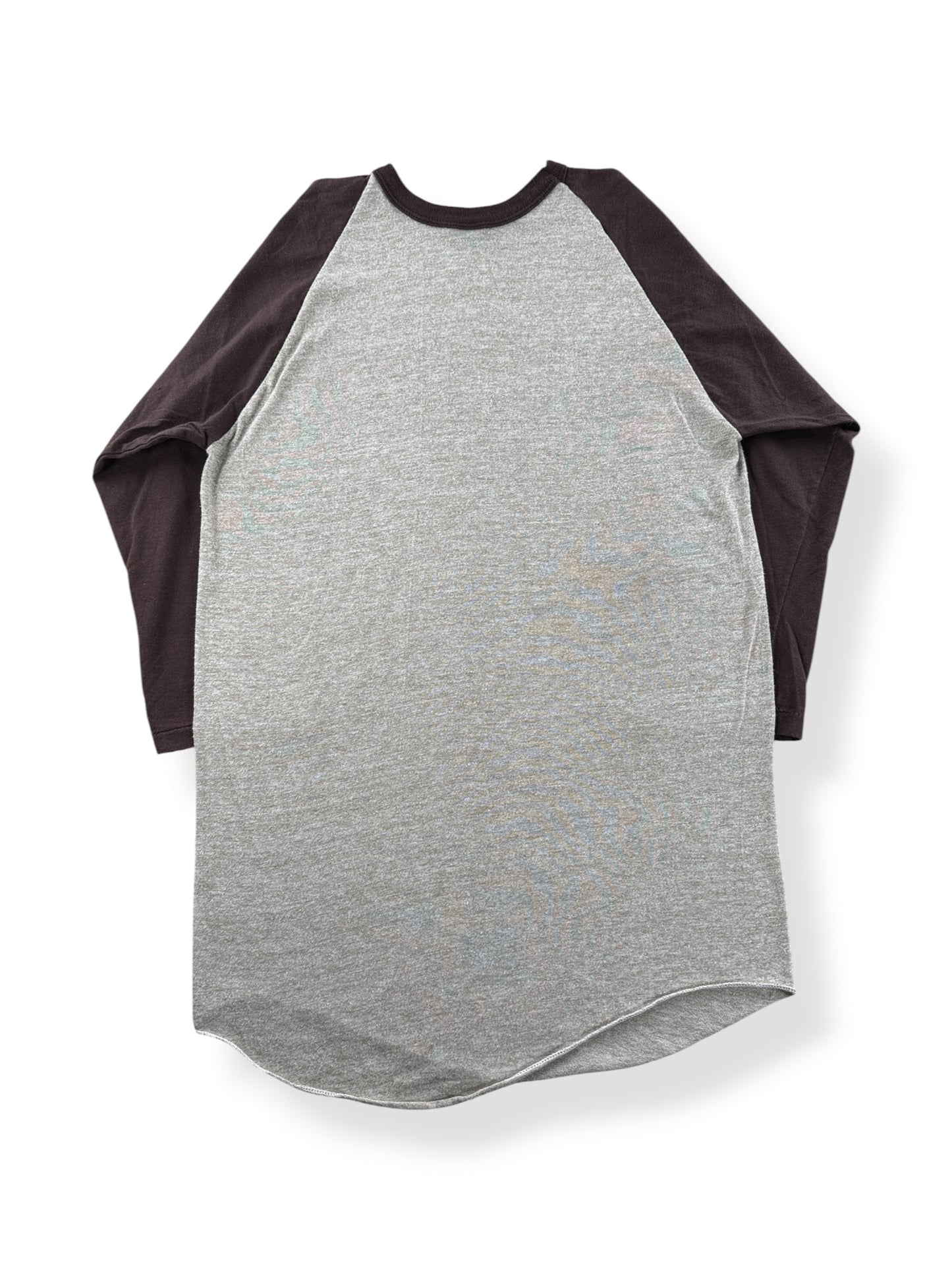Back of Vintage 70s Screenprinting Raglan Tee SZ L (Fits S)