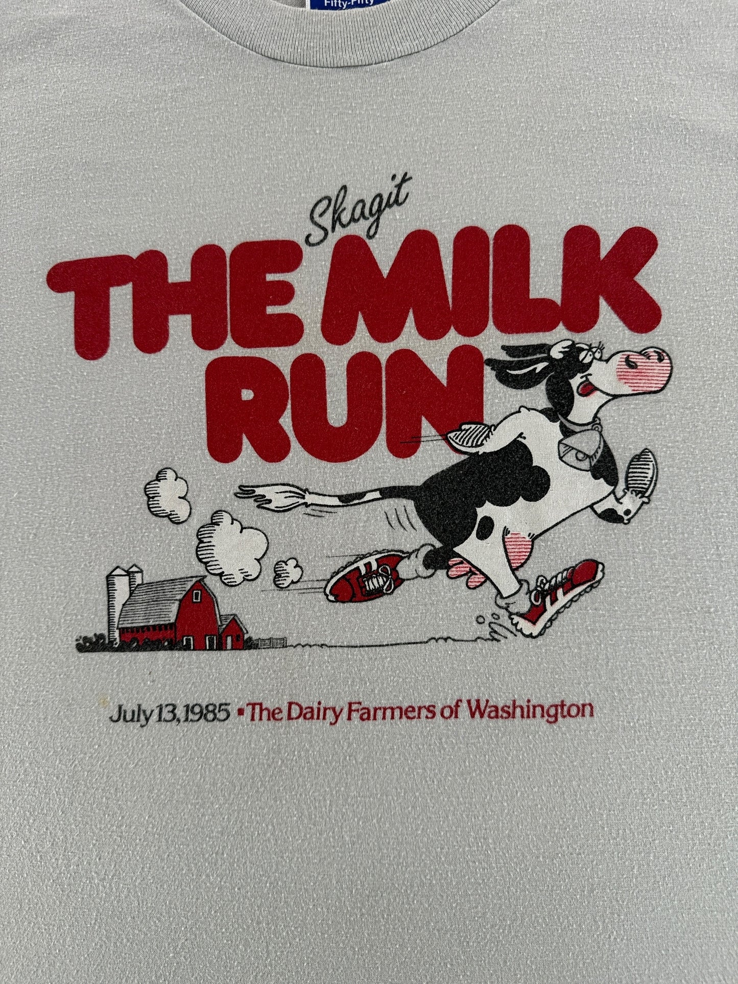 Front Graphic of Vintage Skagit Milk Run Tee SZ M